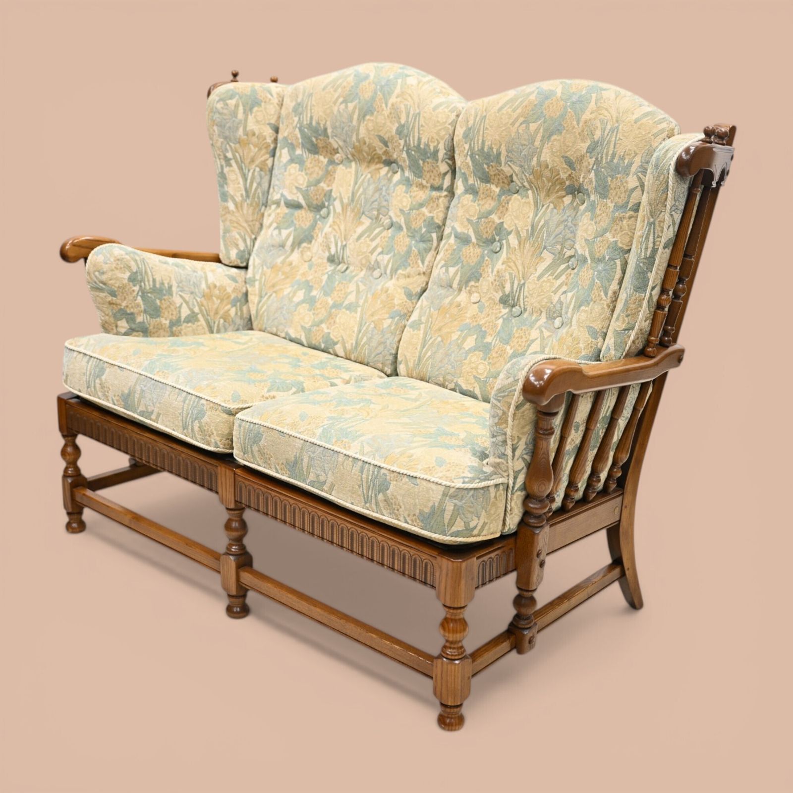 Ercol Cloister 2str Sofa Golden Dawn 2 Seater #932/2 Gold Badge Free Uk Delivery photo for sale