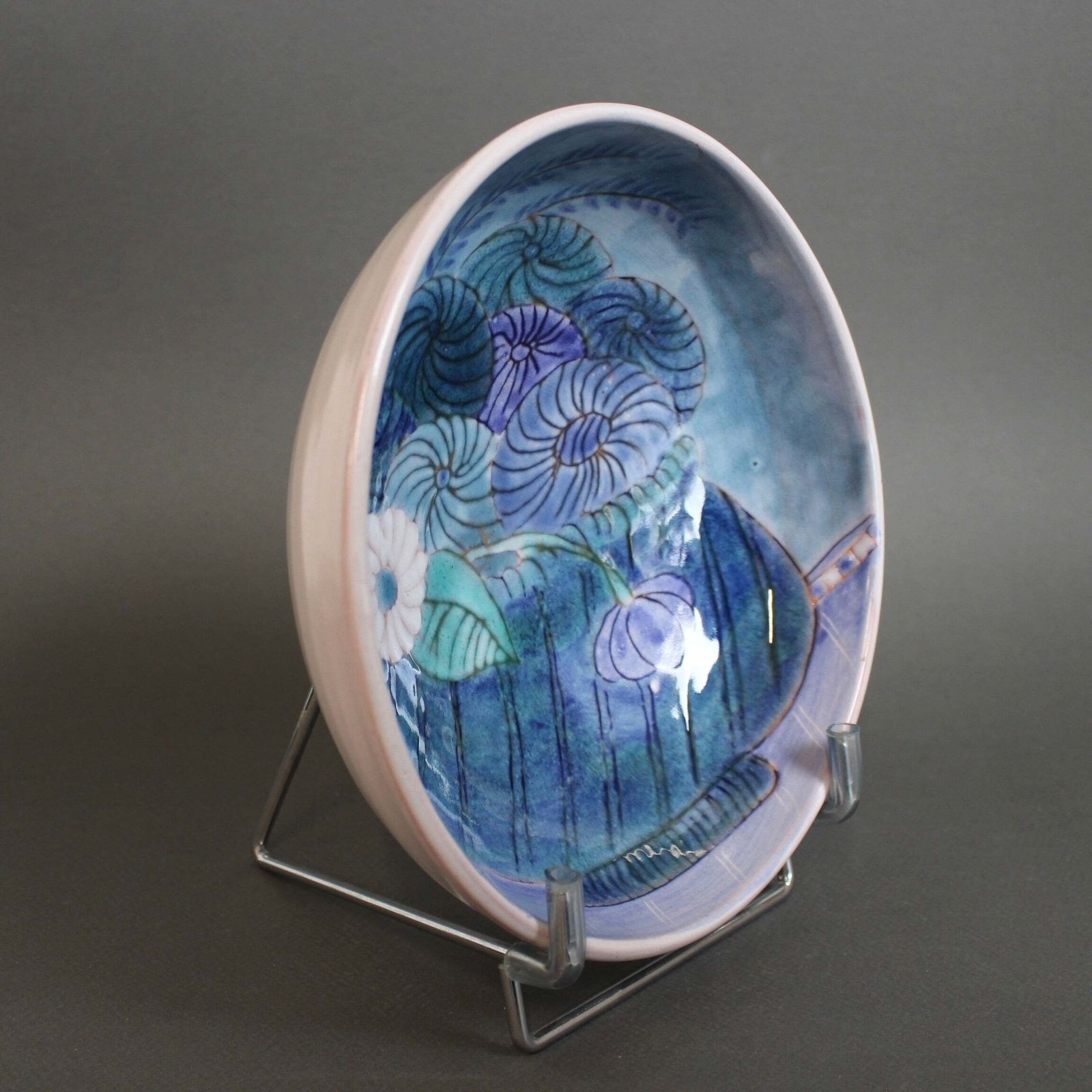 photo for sale Ceramic Decorative Bowl By The Cloutier Brothers (Circa 1970s)