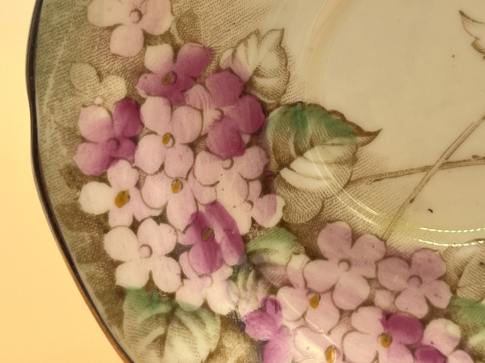 Paragon Double Warrant Queen Mary Pink Yellow Hydrangea Chintz Cabinet Cup & Saucer Duo. photo for sale