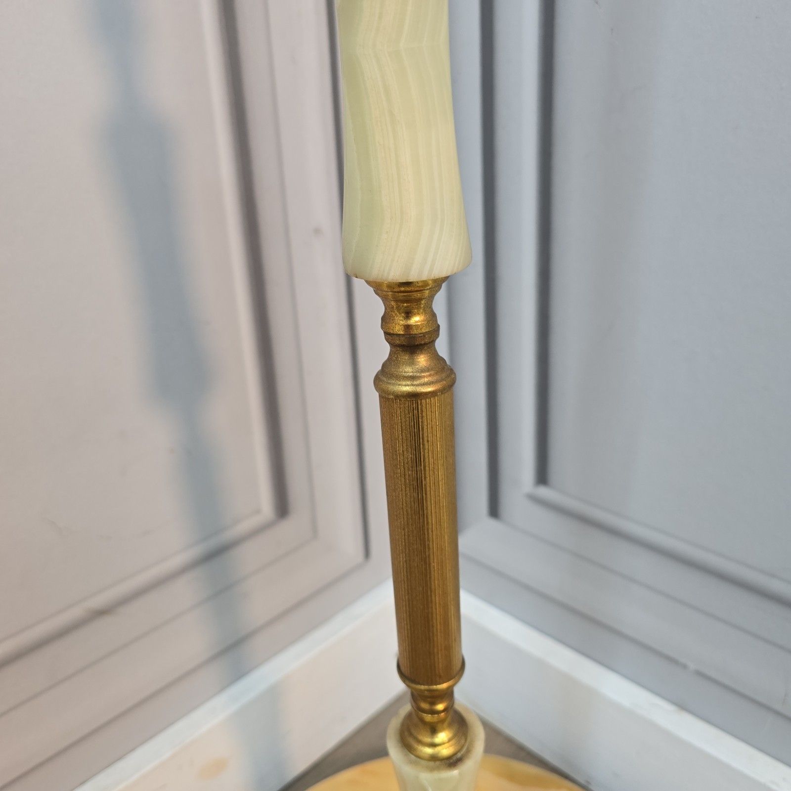 photo buy Vintage Marble Standard Lamp Retro Brass Floor Room Light For Rewire