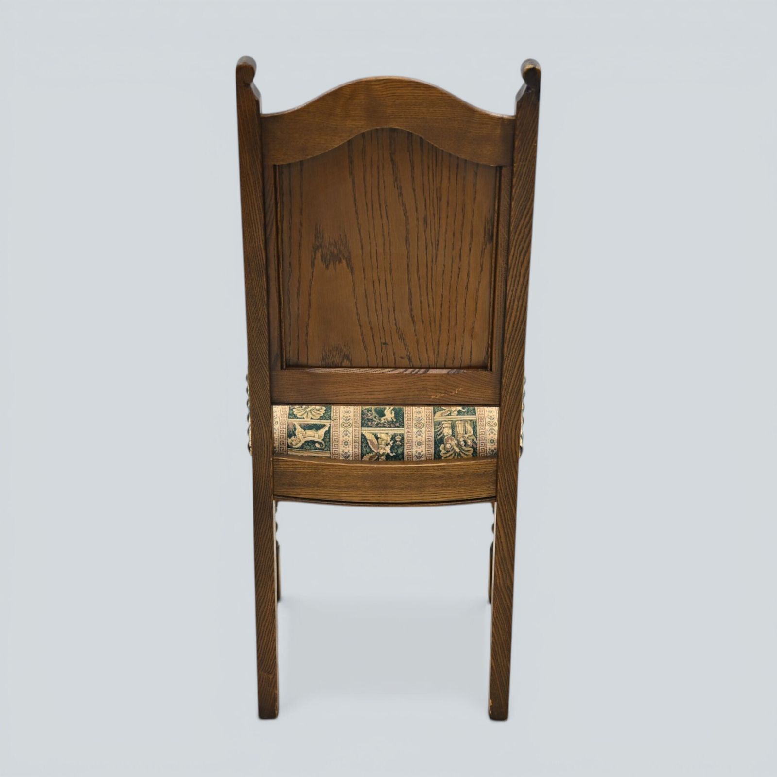 6 Old Charm Dining Chairs Premium Studded Upholstery Light Oak Free Uk Delivery* photo vintage