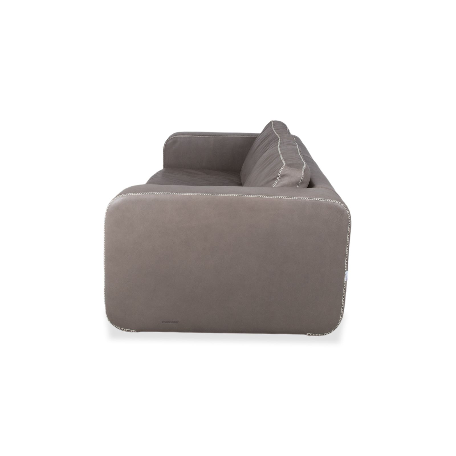 Mobilier Canapé 4 places en cuir Machalke Valentino, gris photo