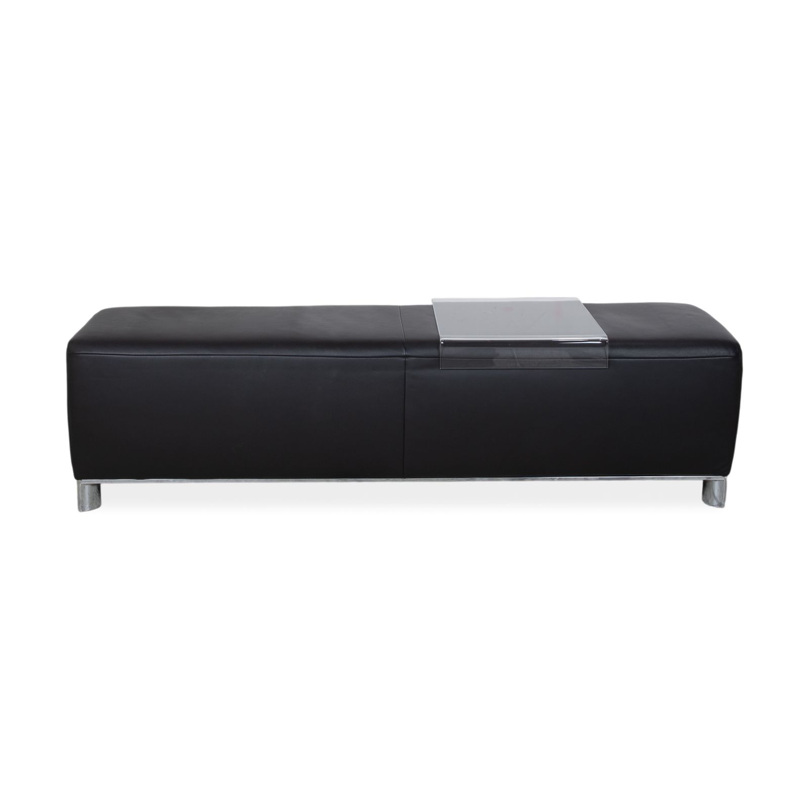 photo for sale Repose-pieds Koinor Volare en cuir noir