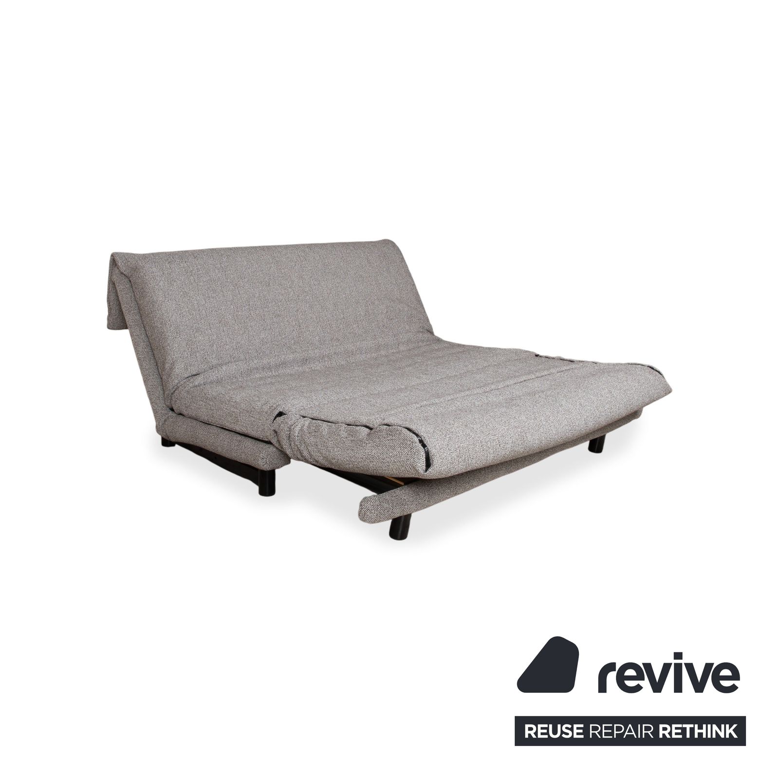 Canapé convertible 3 places Ligne Roset Multy en tissu gris, fonction manuelle photo 2123.0
