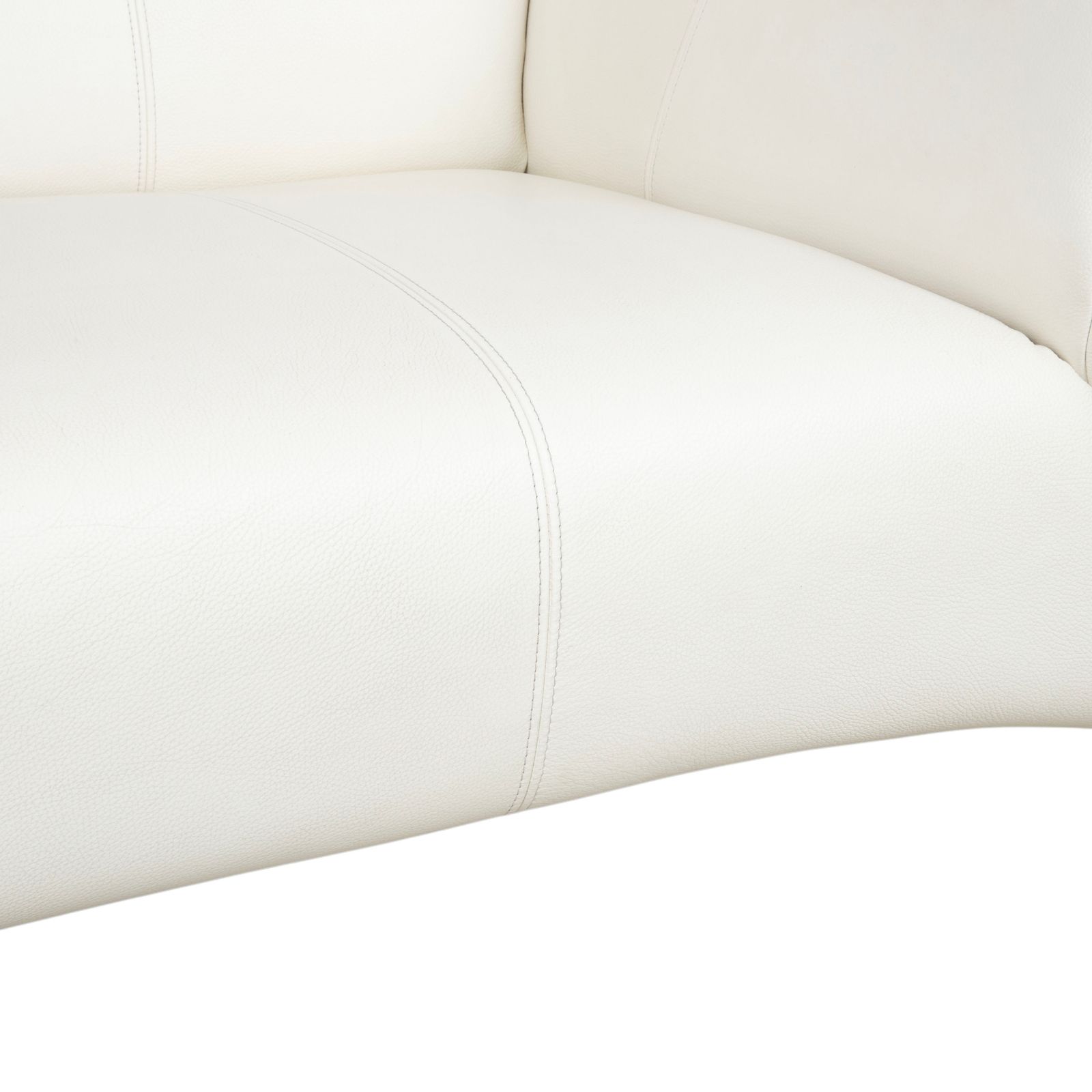 Rolf Benz 322 driezitsbank – leer, wit/crème photo 2794.0