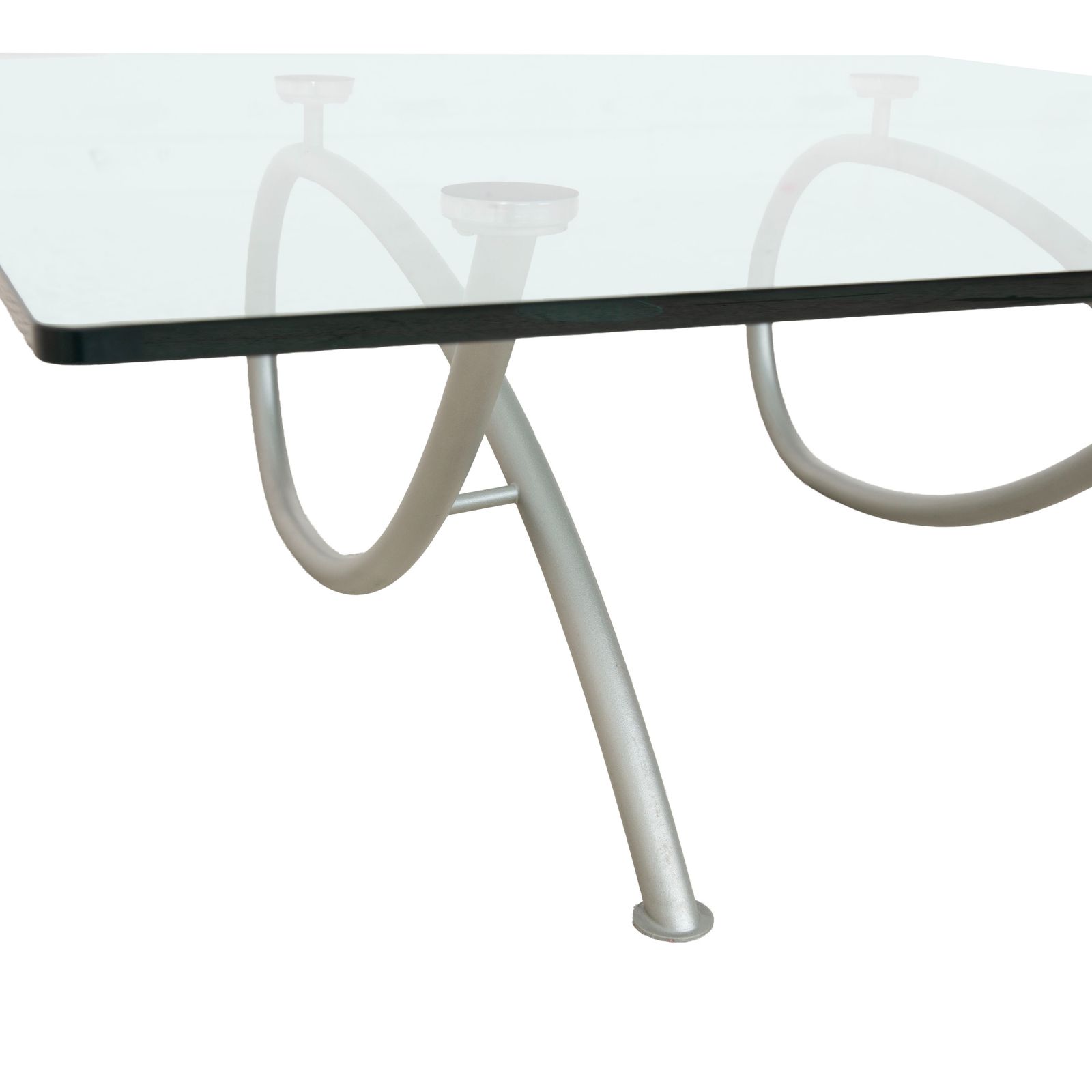 Table basse Rolf Benz en verre, argentée photo for sale