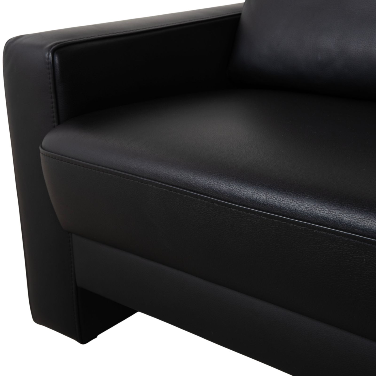 Gepade Systema Two Seater Leather Sofa Black photo Furniture