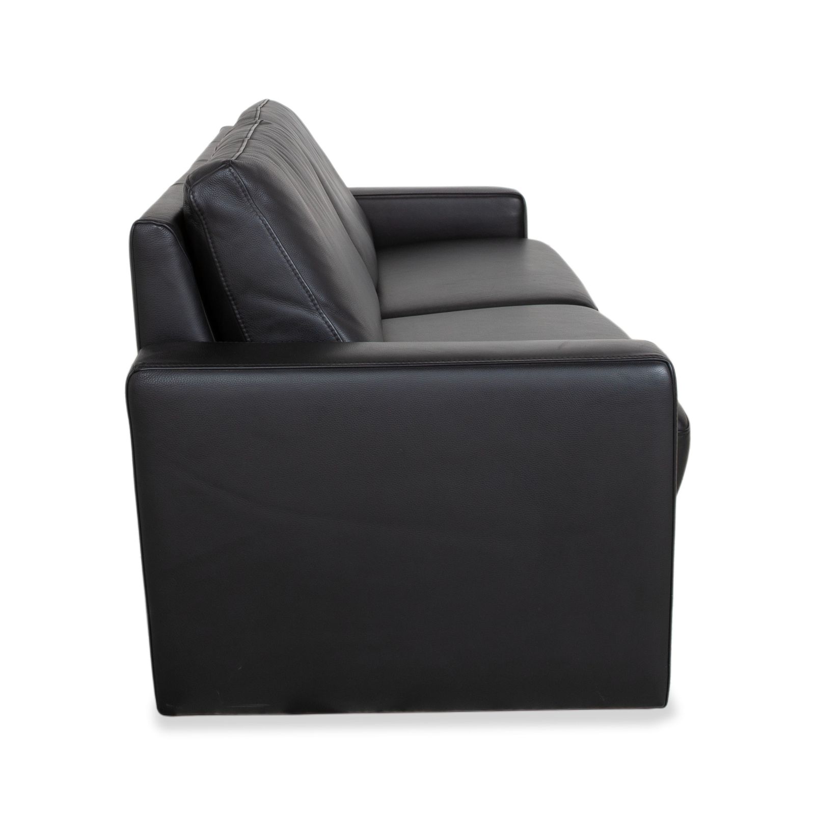 photo furniture Gepade Systema Two Seater Leather Sofa Black
