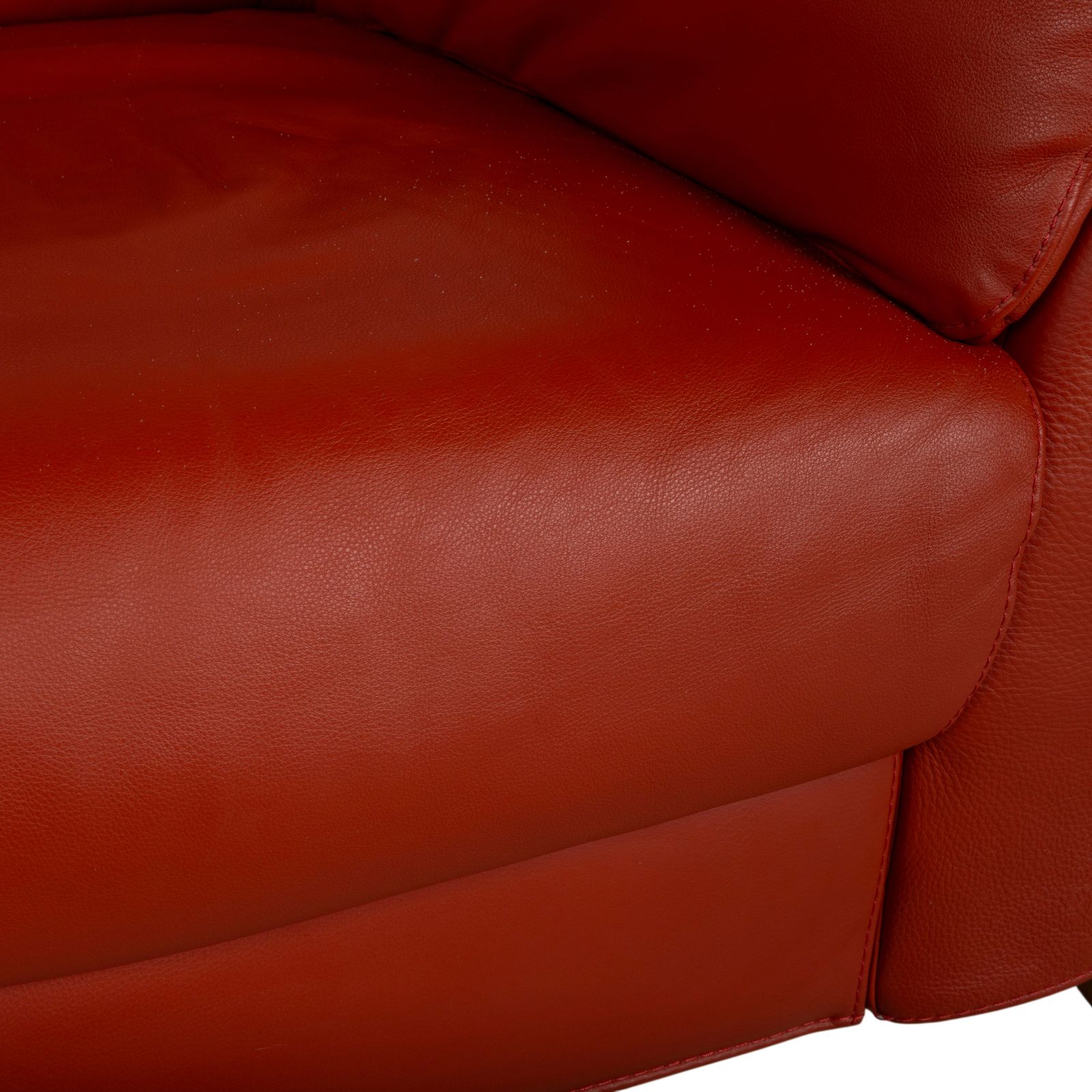 Natuzzi fauteuil, leer, rood photo 1117.0