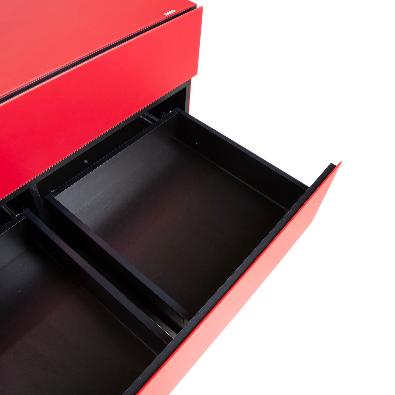 photo furniture Buffet Spectral Brick BR1502 en bois et verre rouge, fonction manuelle