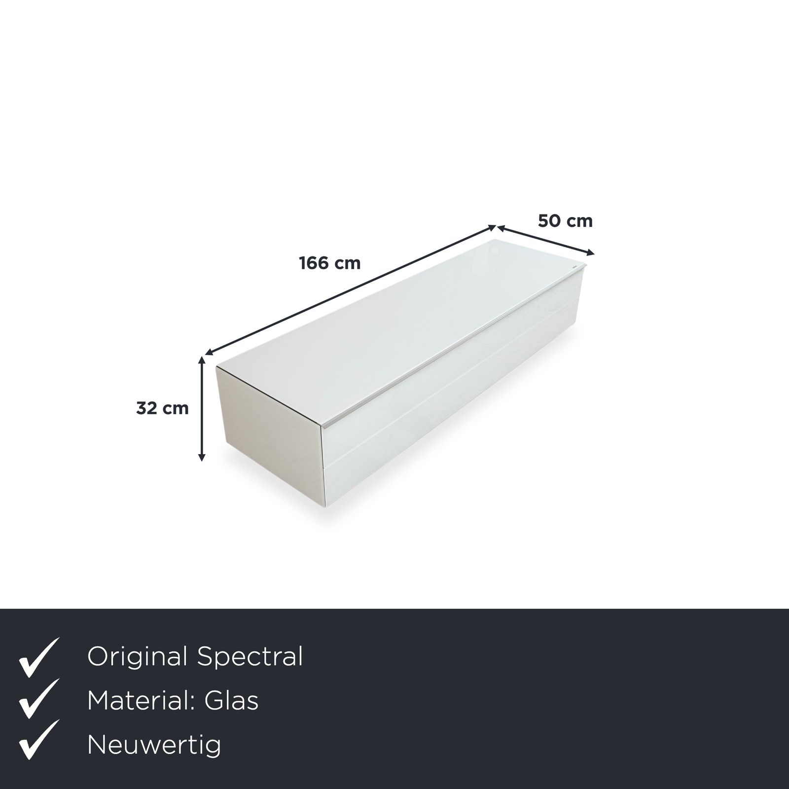 Buffet Spectral Glass blanc, fonction manuelle photo furniture