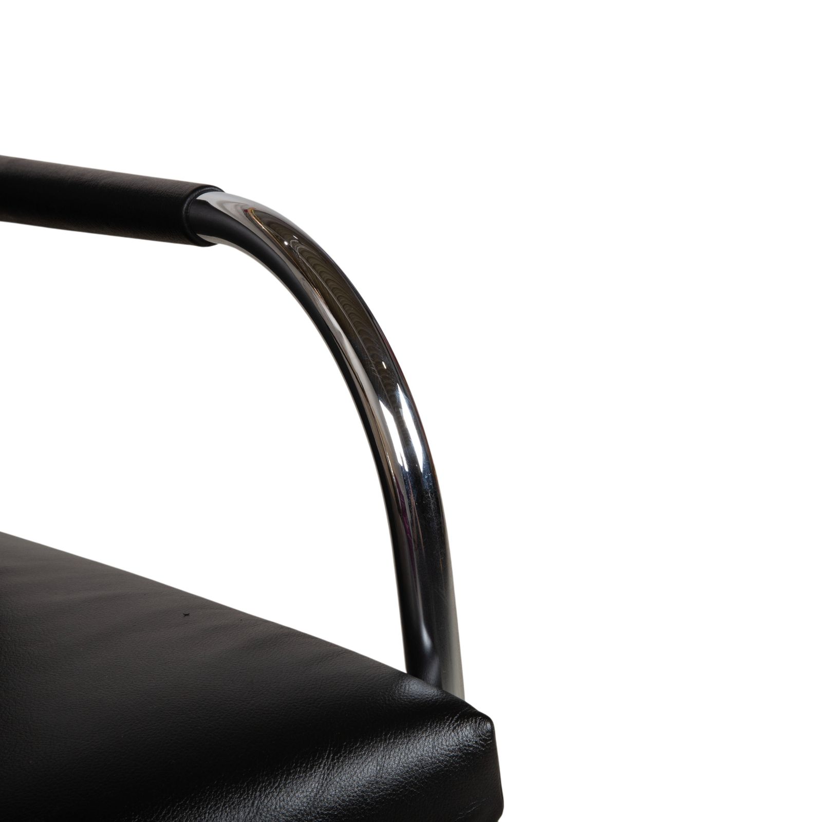 Set Of 8 Vitra Visasoft Leather, Black, Cantilever Office Chairs photo Furniture