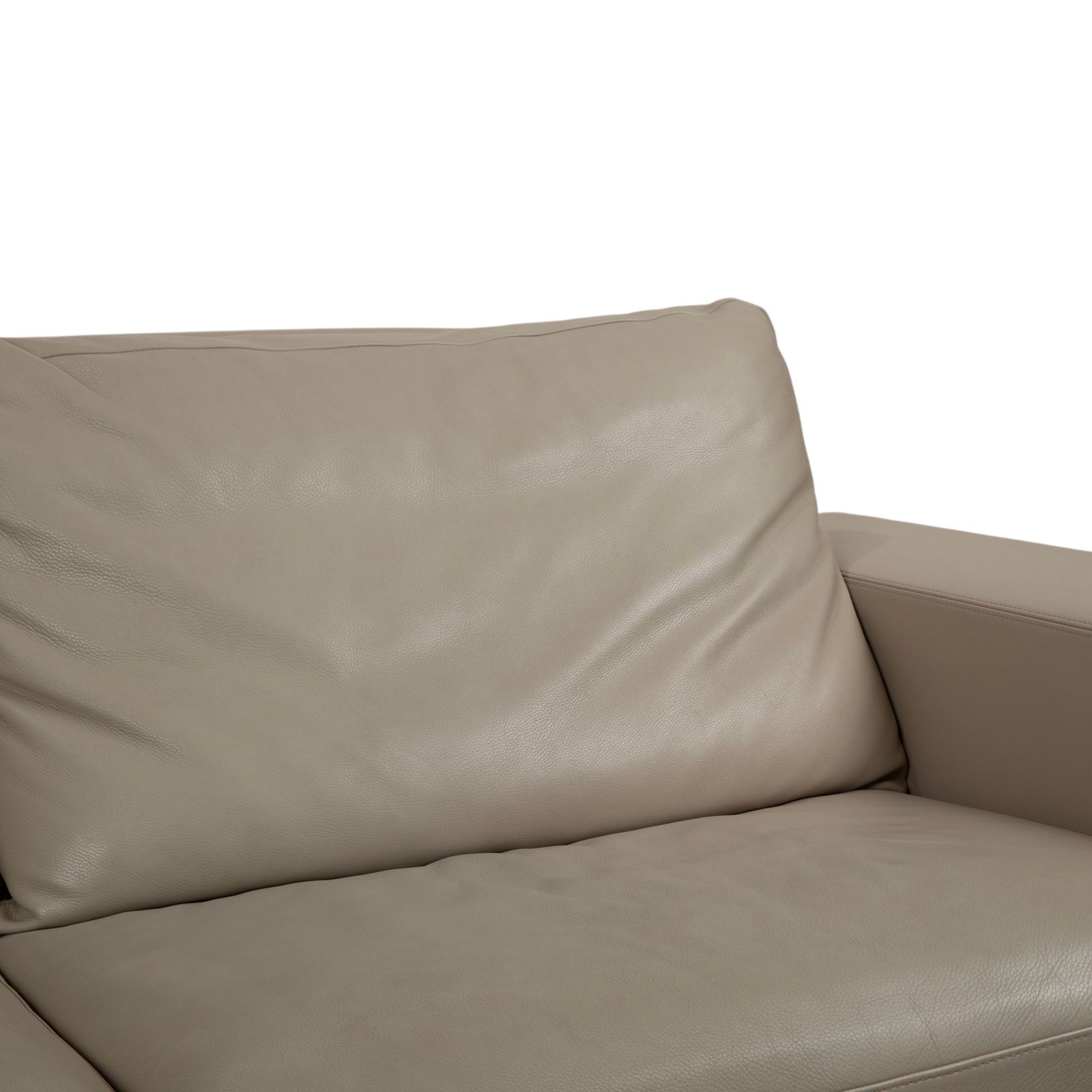 Canapé d'angle BoConcept Cenova en cuir beige crème, fonction manuelle photo vinterior