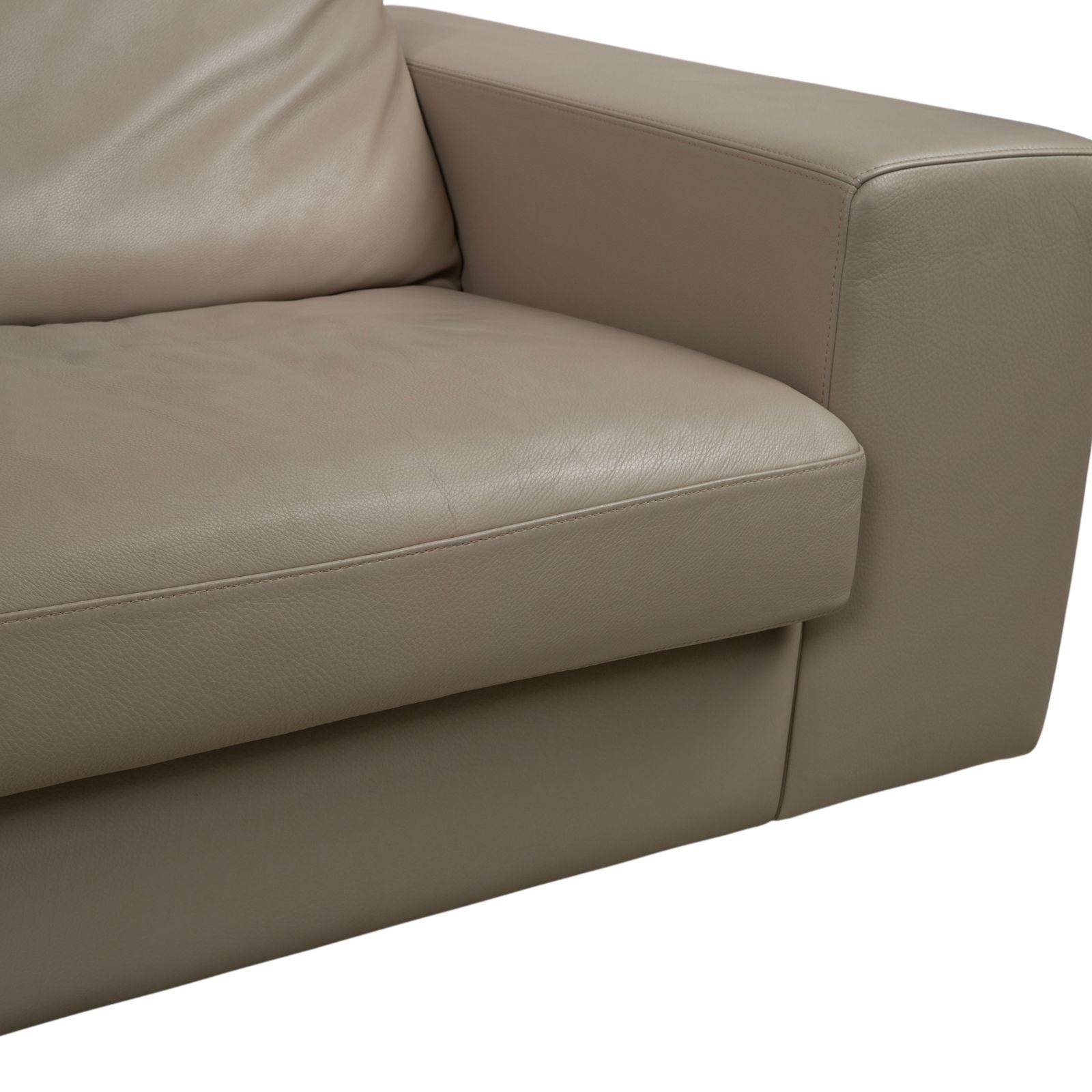 Canapé d'angle BoConcept Cenova en cuir beige crème, fonction manuelle photo buy