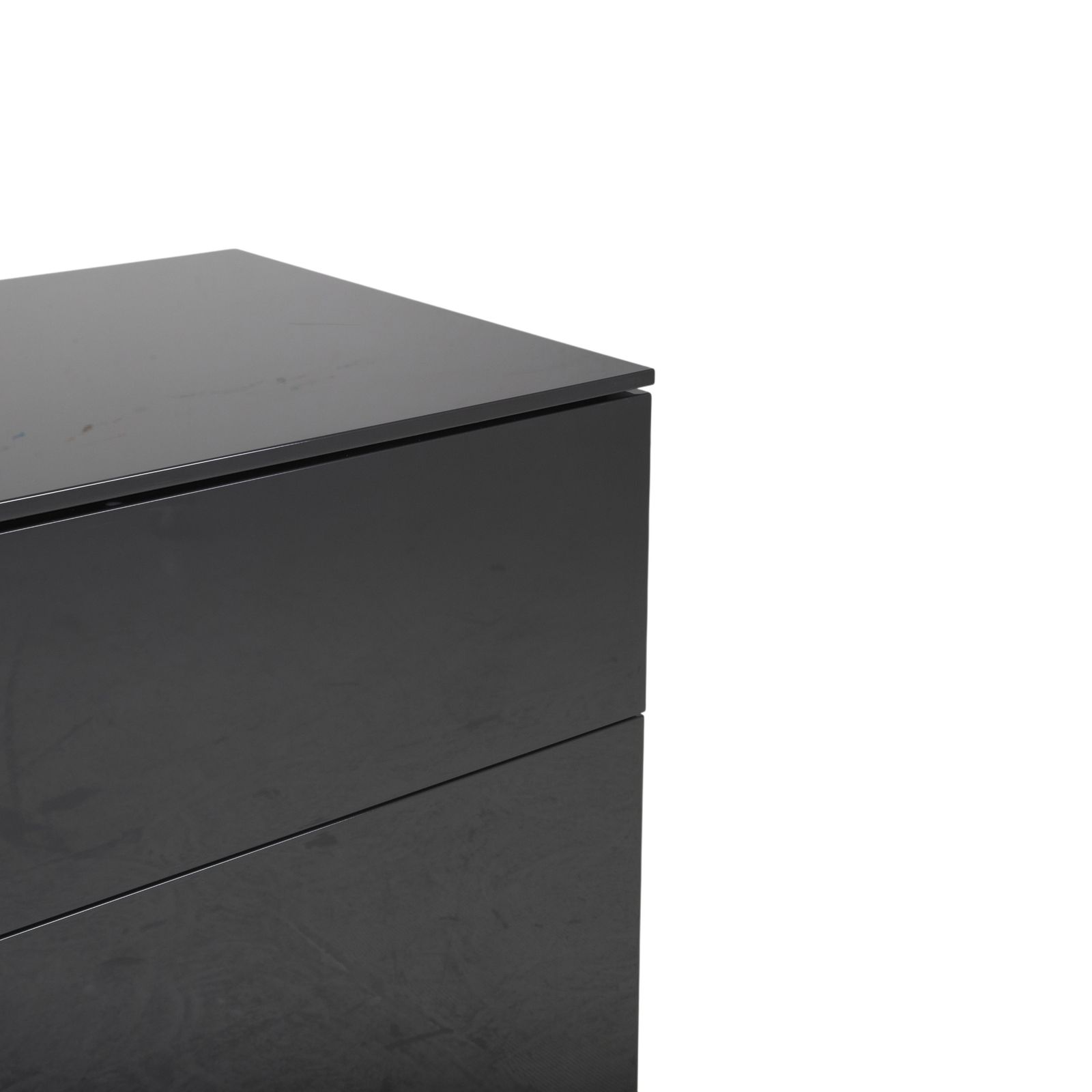 Buffet Interlübke Cube Change en bois, gris anthracite laqué brillant photo vinterior