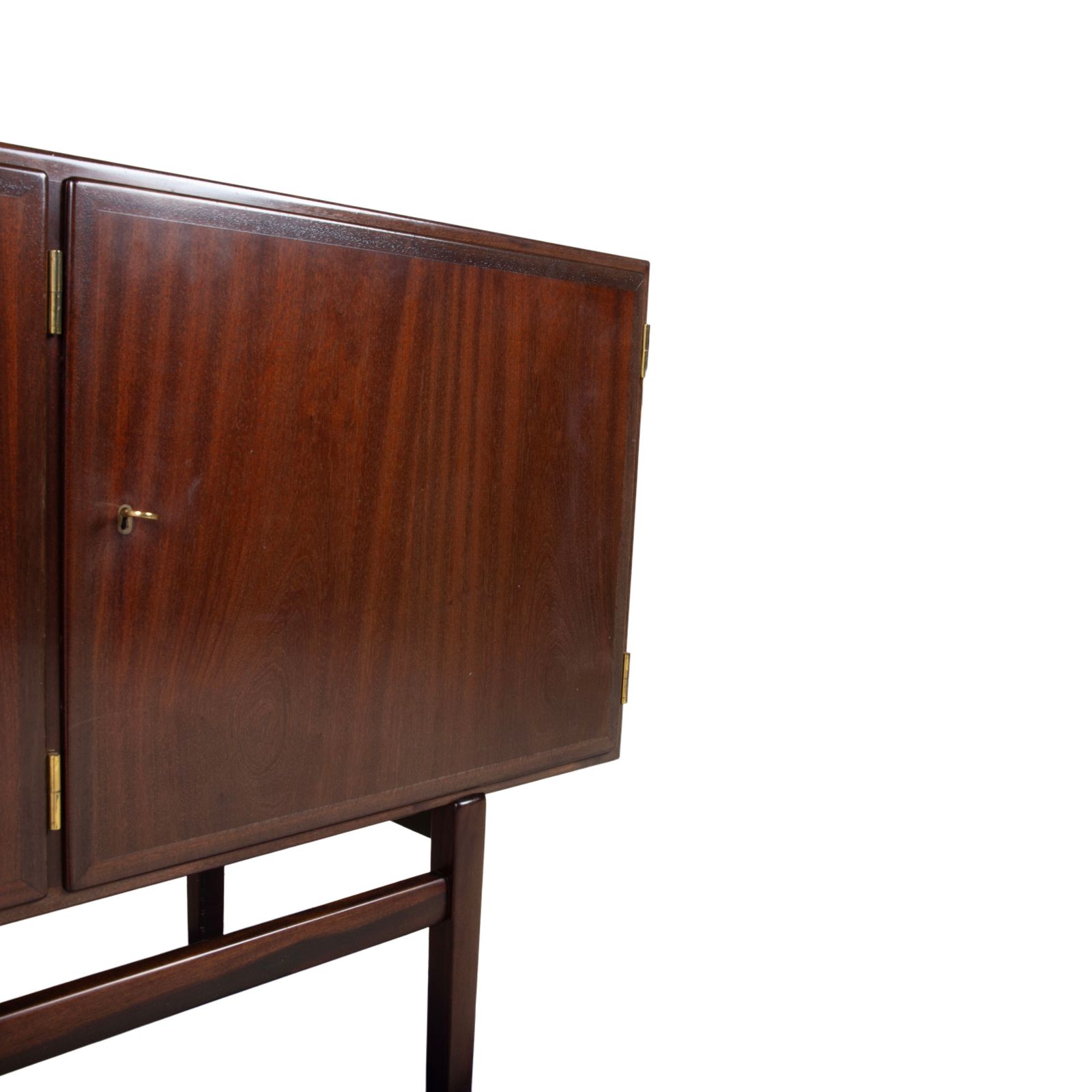 Mid Century Wooden Sideboard Brown By Ole Wanscha 180 X 49 Cm photo vinterior