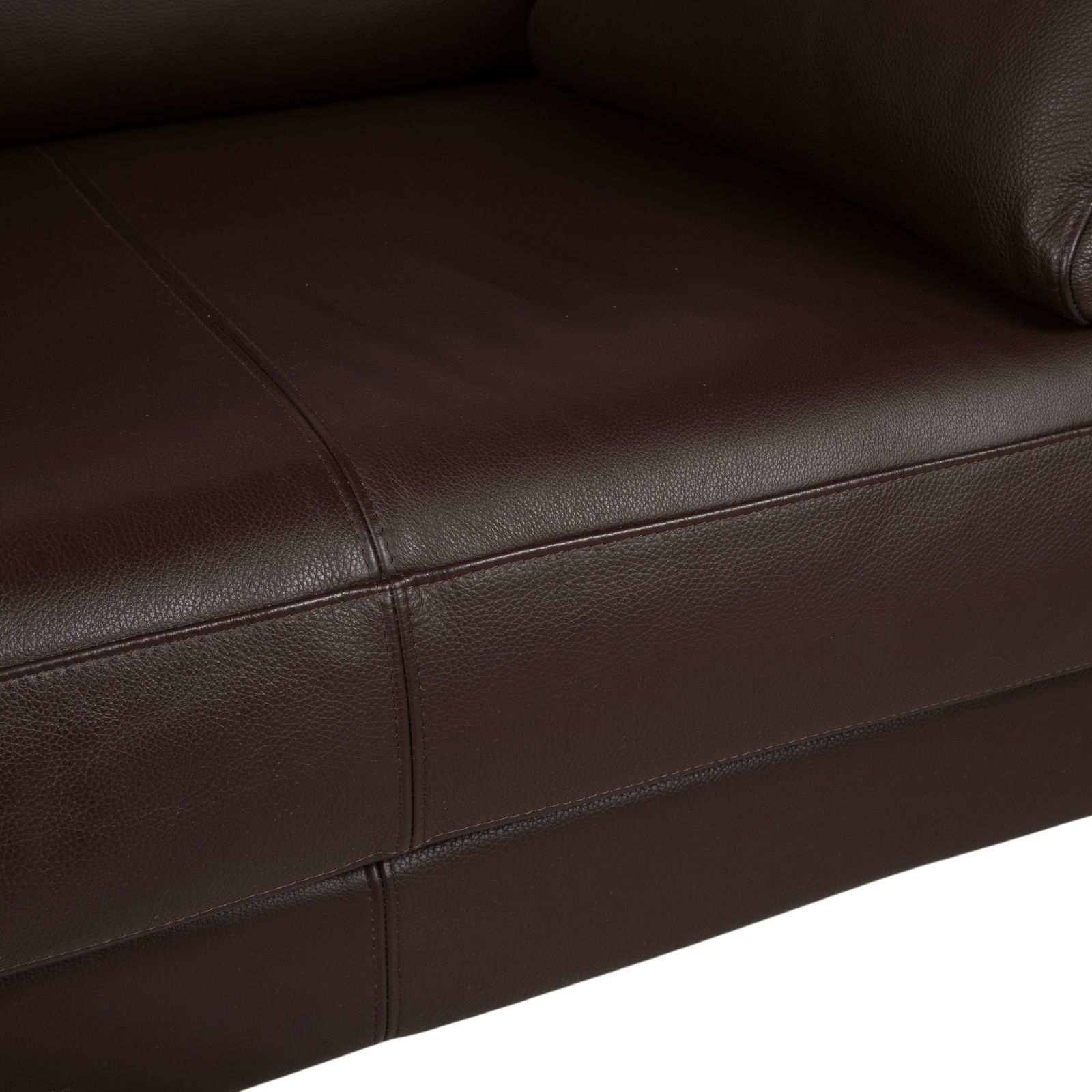 Canapé 2 places Rolf Benz Vida en cuir marron, chrome photo Mobilier