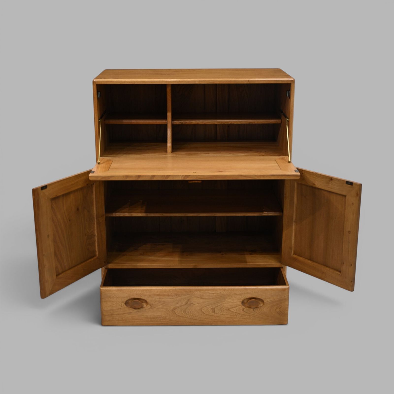 Furniture Ercol Drinks Cabinet Gin/Drinks Light Finish Free Uk Delivery photo