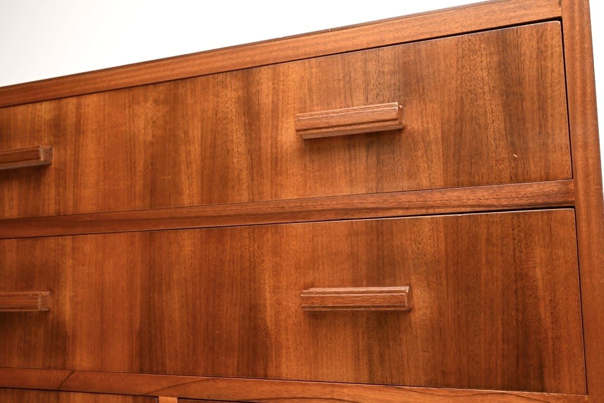 Art Deco Figured Walnut Chest Of Drawers photo vintage