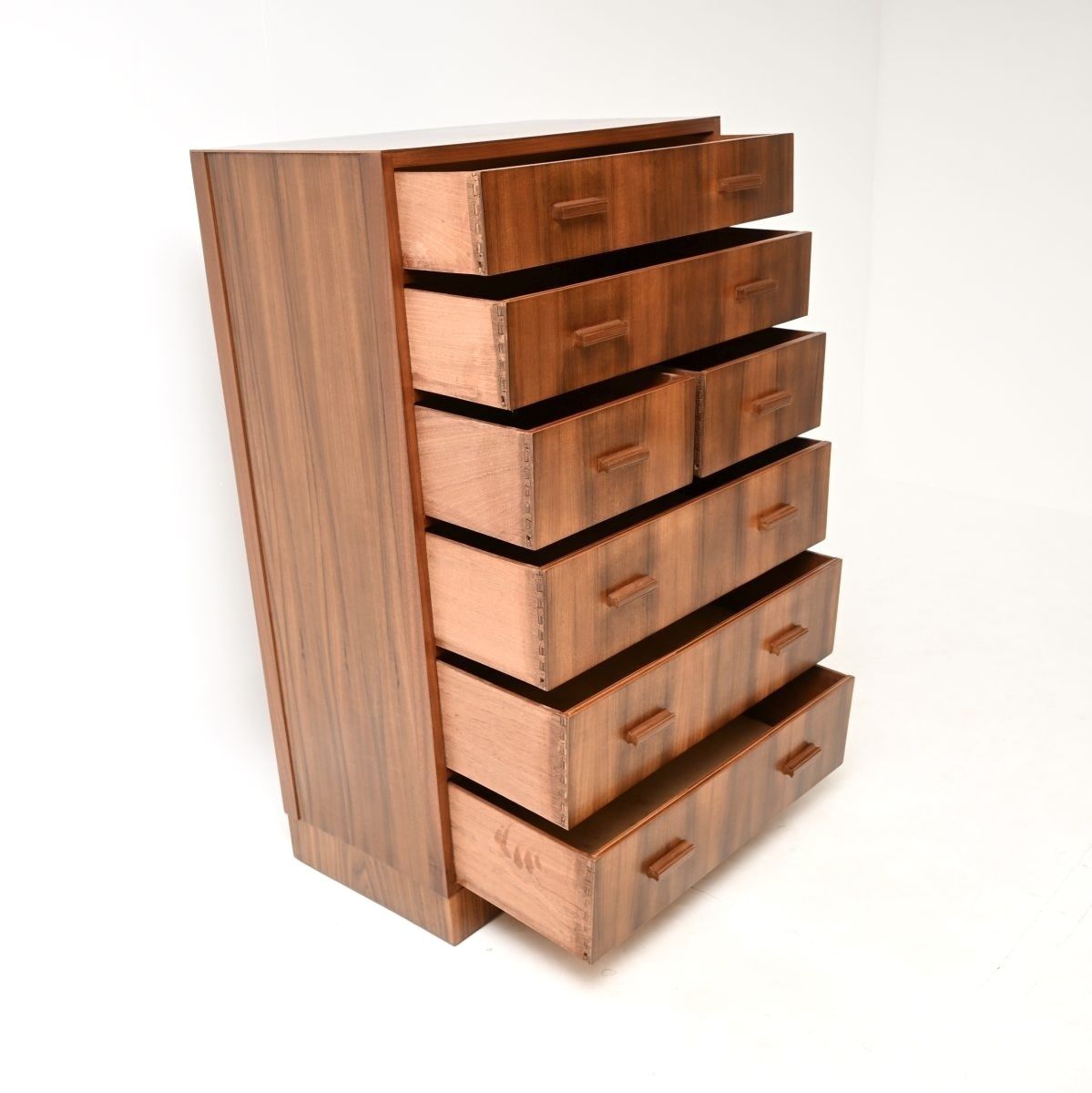 photo furniture Art Deco Figured Walnut Chest Of Drawers