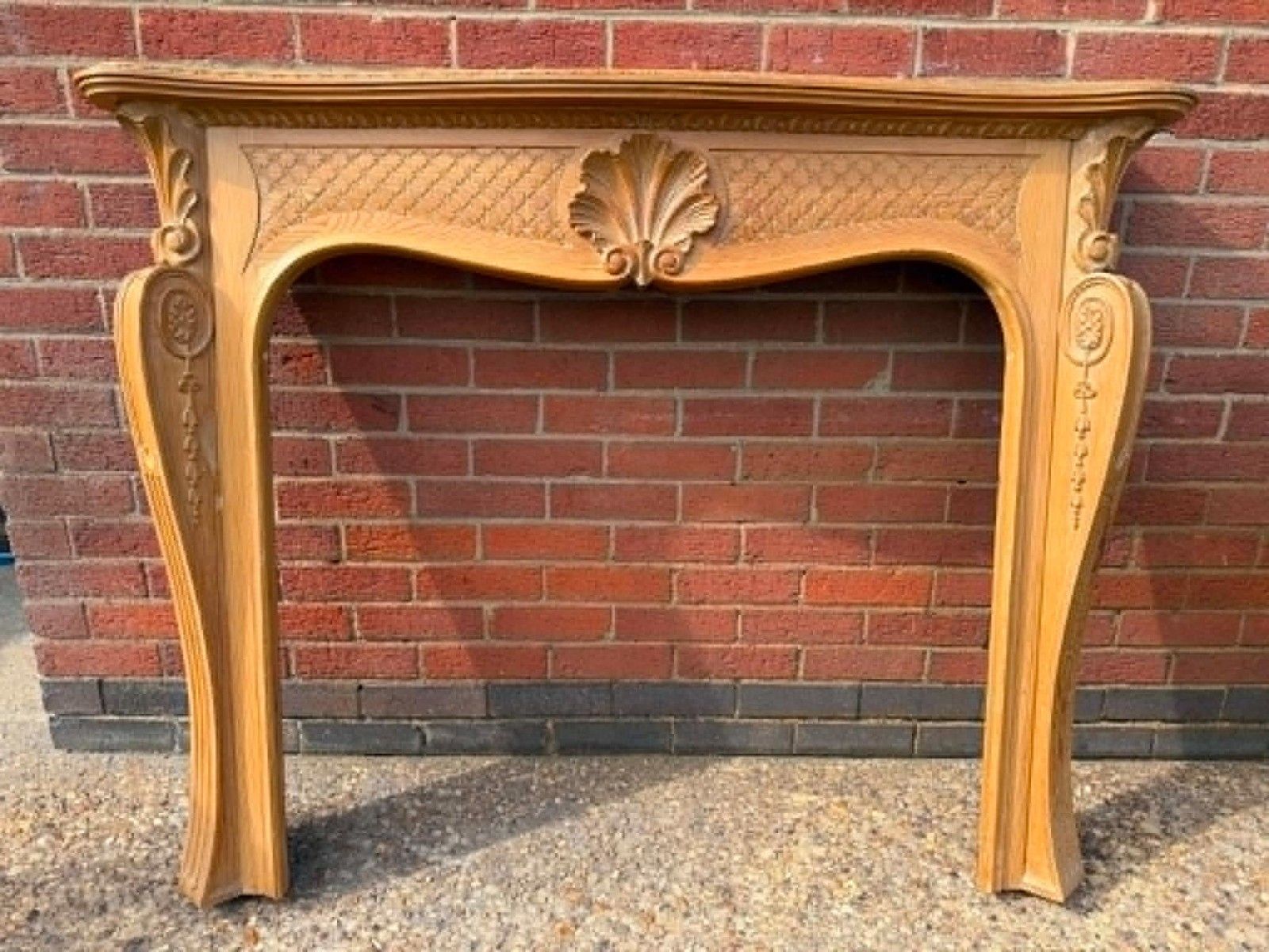 French  Carved Wooden Fire Surround Ready To Be Upcycled
