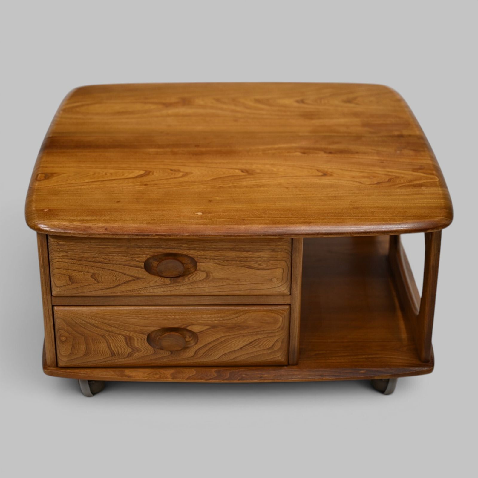 Ercol Pandora Coffee Table 2 Drawers Natural Waxed Finish Free Uk Delivery*