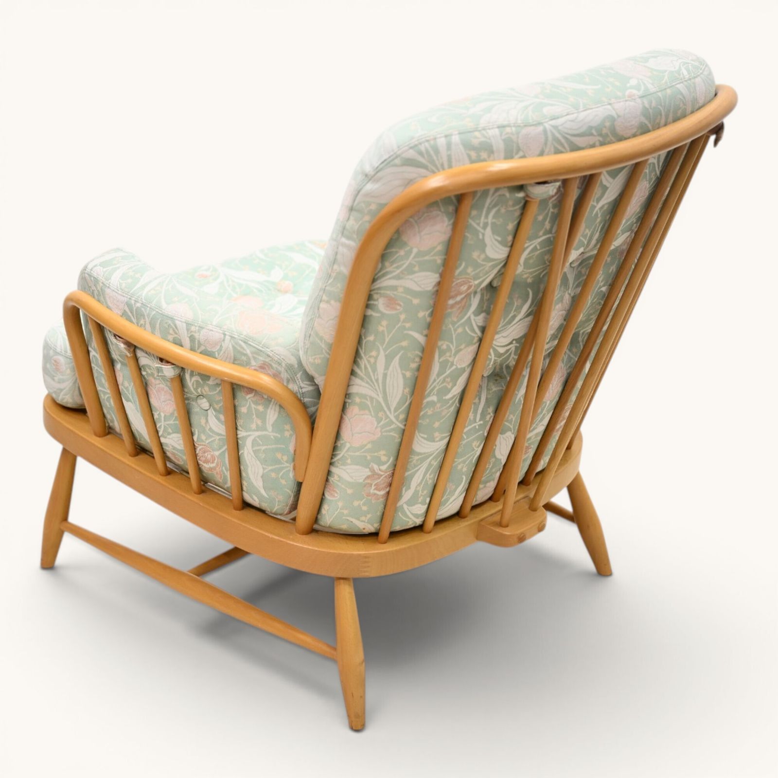 Ercol Windsor Easy Chair Model 766 1970s Light Finish New Webbing Free Delivery photo Furniture
