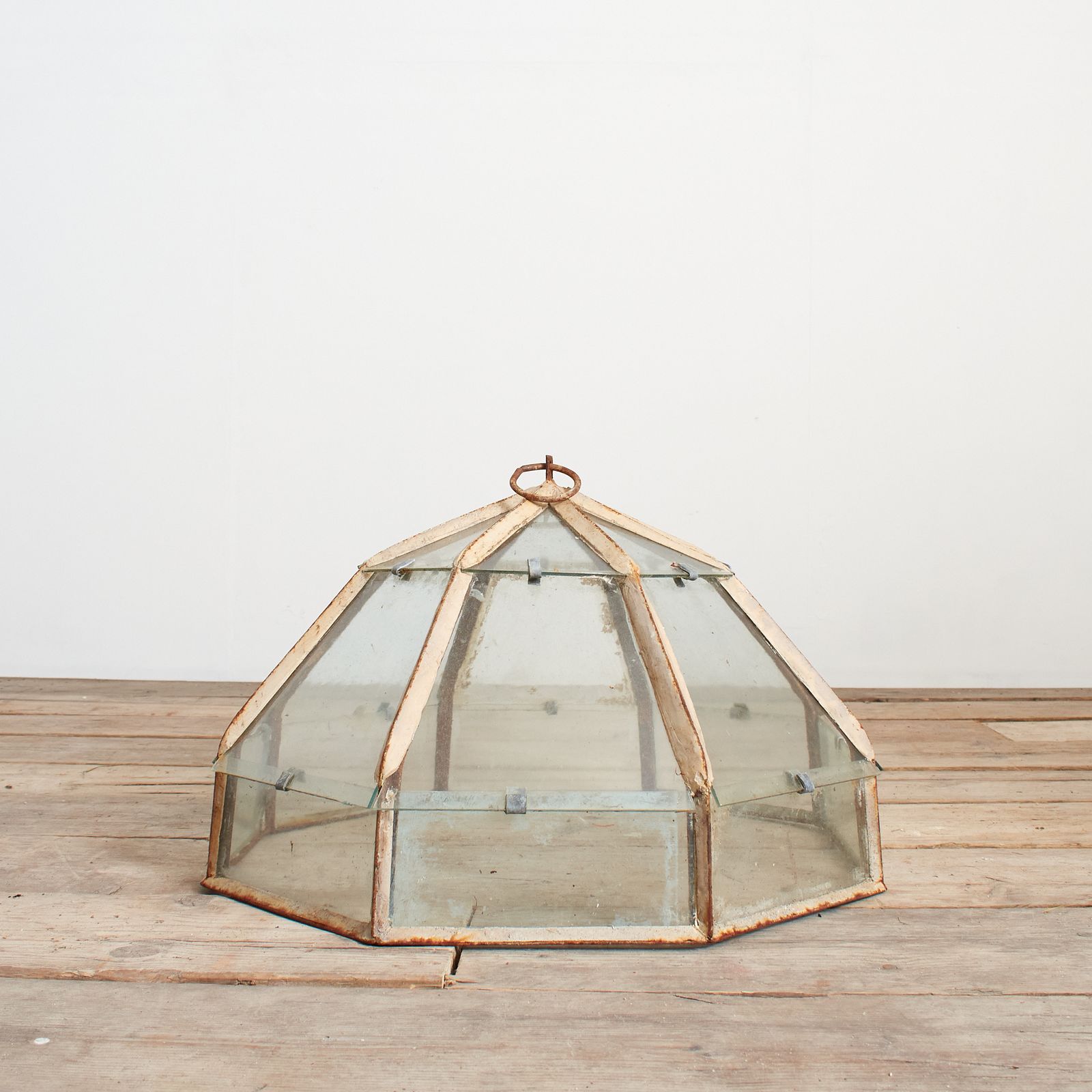 Victorian Antique French Country House Lantern Glass Garden Cloche – E photo furniture
