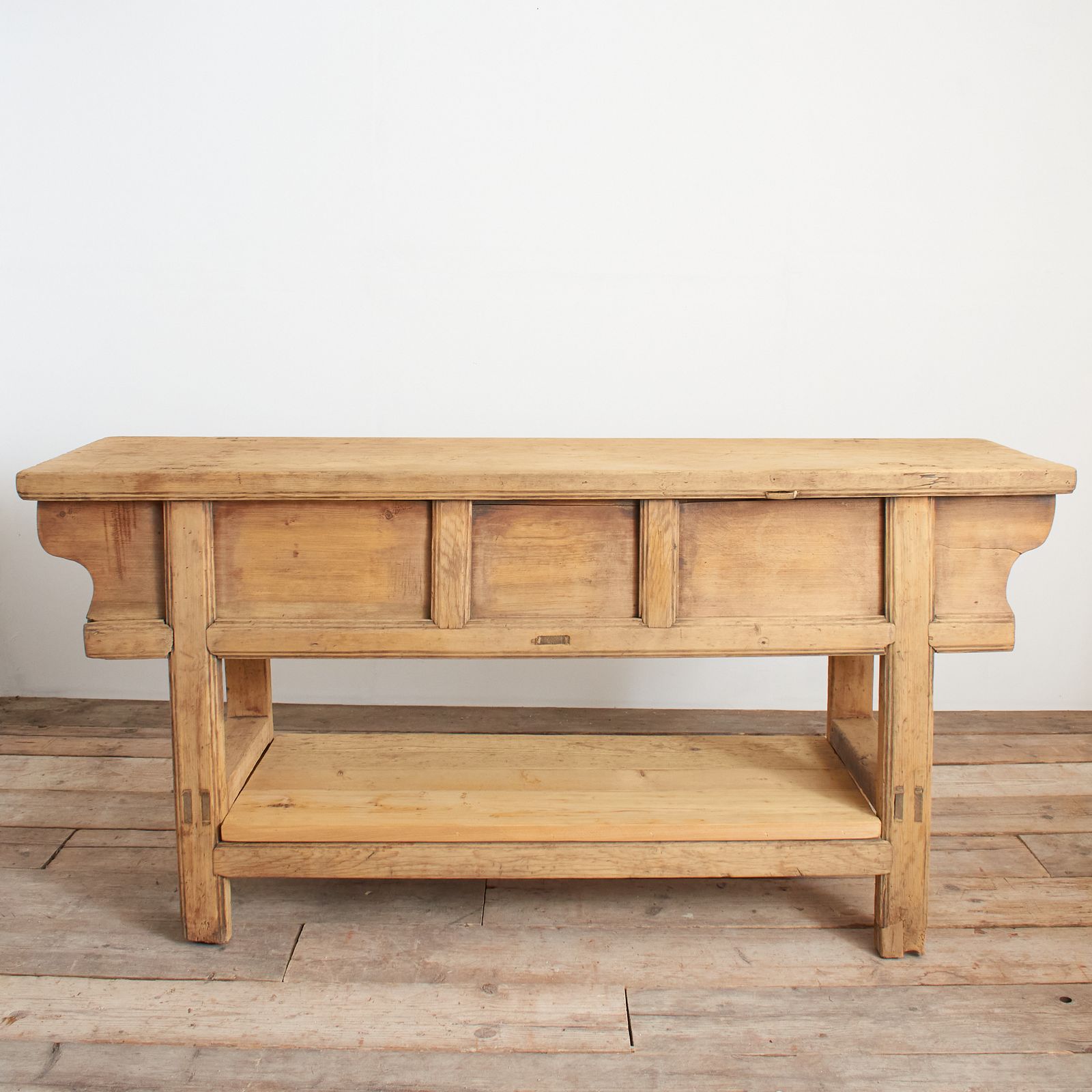 Rustic Reclaimed Antique Console Kitchen Island Bakers Table – C photo Furniture