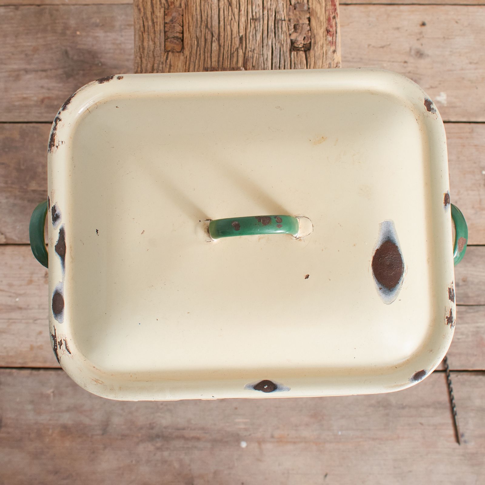 Antique Enamel Bread Bin – G, 1930s photo 68.0
