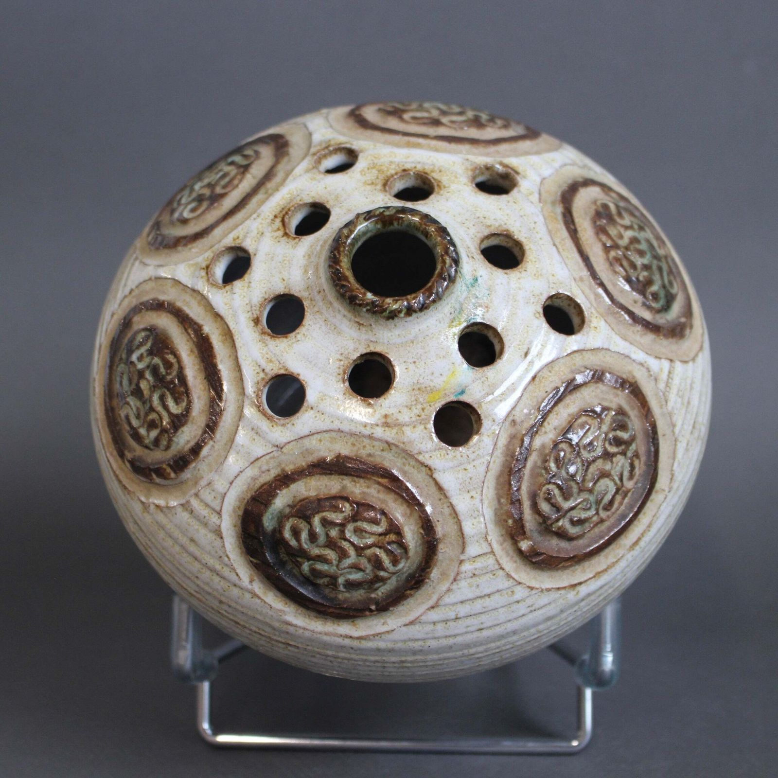 Vintage French Ceramic Flower Holder By Marcel Giraud (Circa 1960s) photo buy