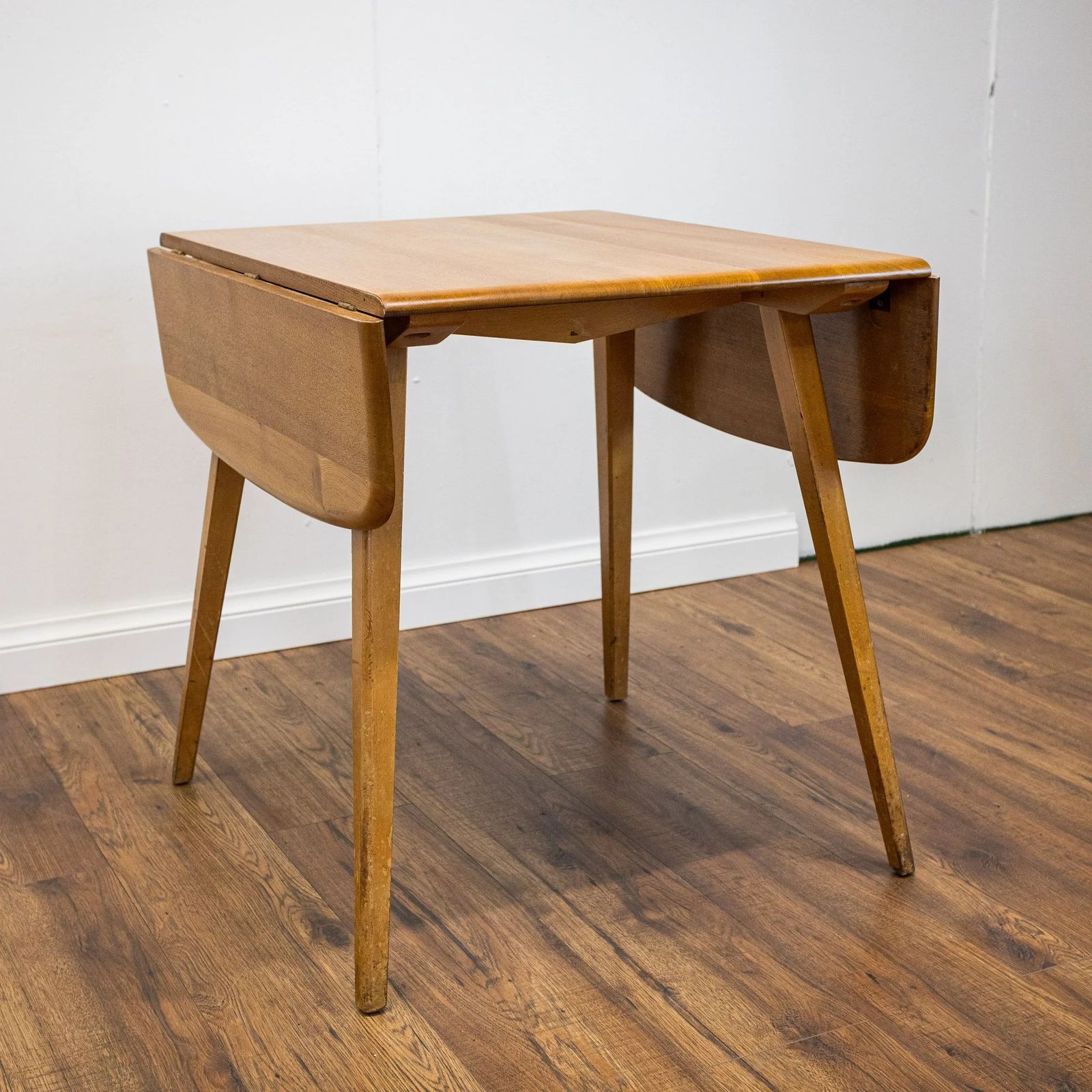 Ercol Blonde Elm Windsor Drop Leaf Dining Table Model 492 photo furniture