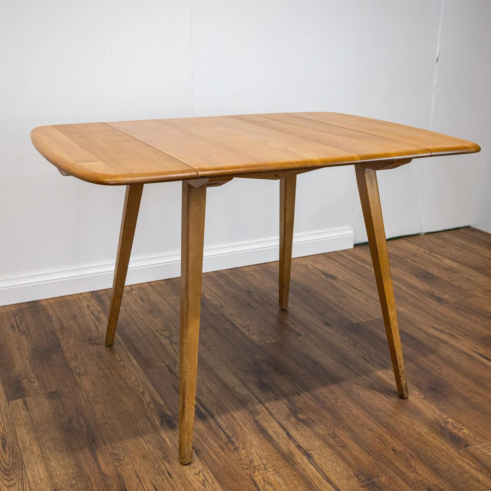 Ercol Blonde Elm Windsor Drop Leaf Dining Table Model 492 photo for sale