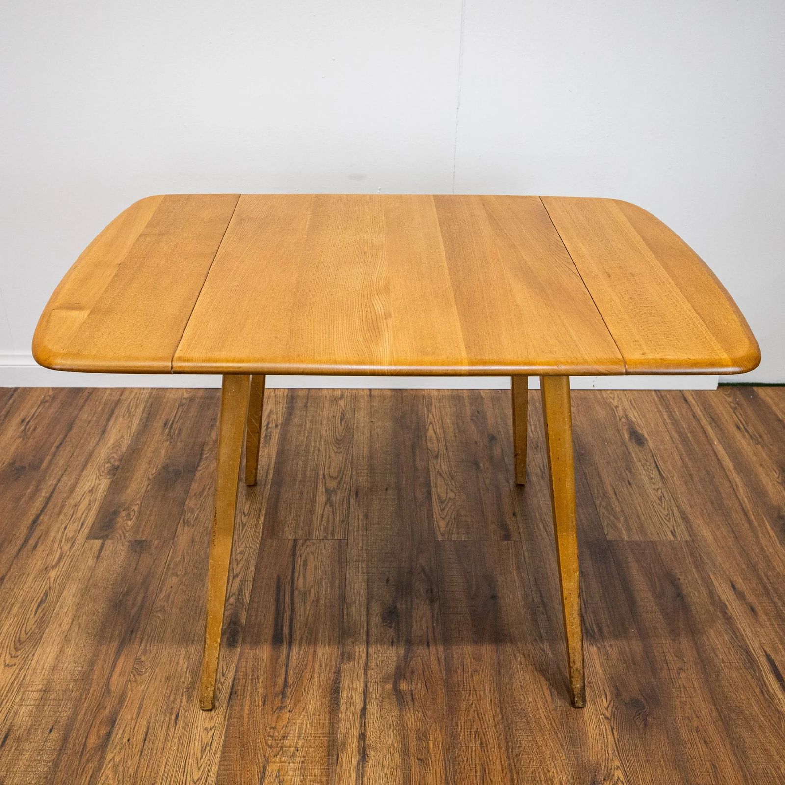 Ercol Blonde Elm Windsor Drop Leaf Dining Table Model 492 photo 425.0