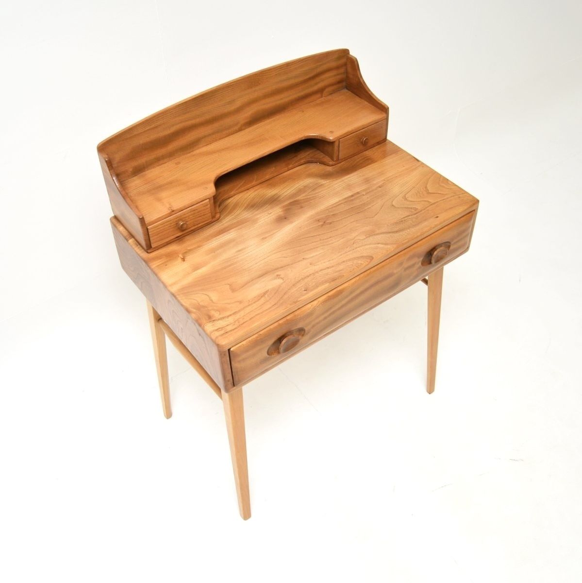 Vintage Ercol Writing Desk In Solid Elm photo 1495.0