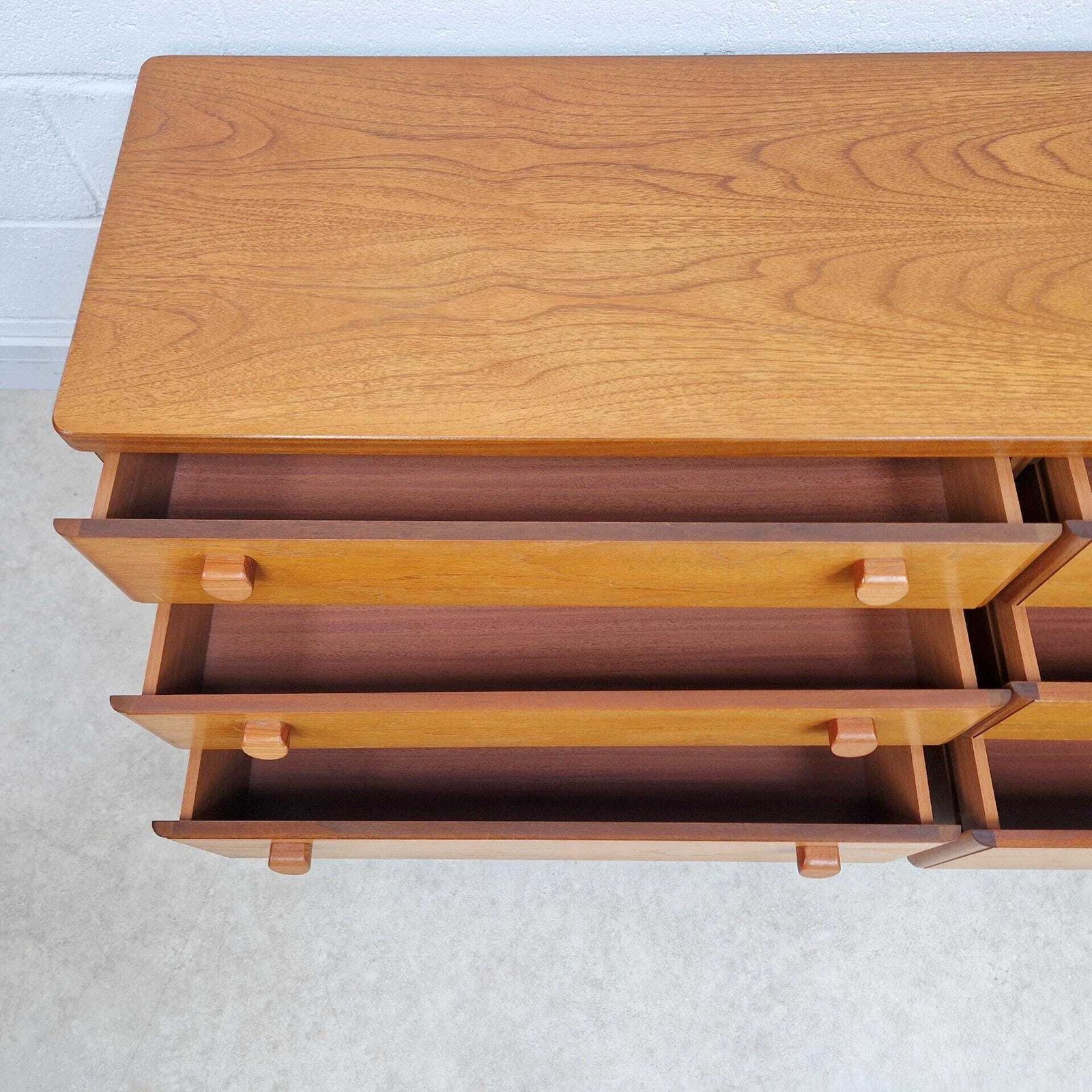 John & Sylvia Reid For Stag Vintage Mid Century Double Length Chest Of Drawers Pg199 photo vinterior