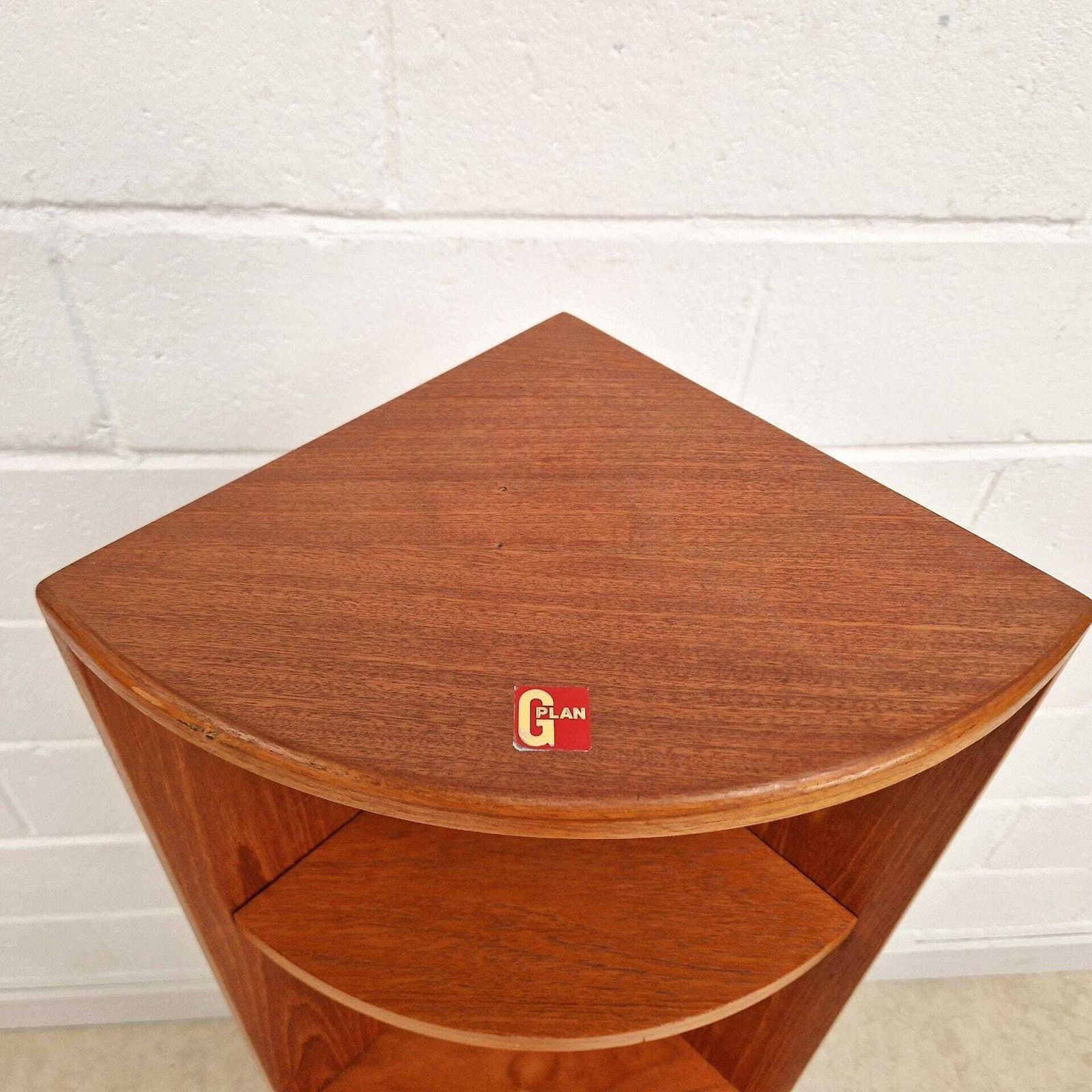 G Plan Fresco Vintage Mid Century Medium Teak Corner Bookshelf Display Pg201b photo vinterior
