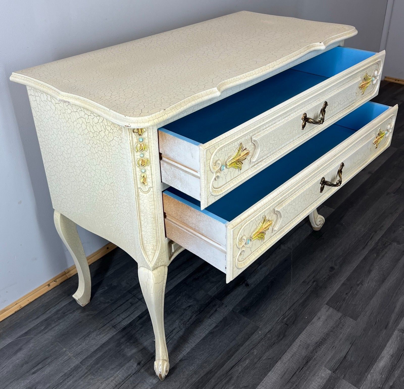 photo vinterior Chest Of Drawers Vintage French Shabby Chic Louis XIV Sideboard Cabinet Lot 3192