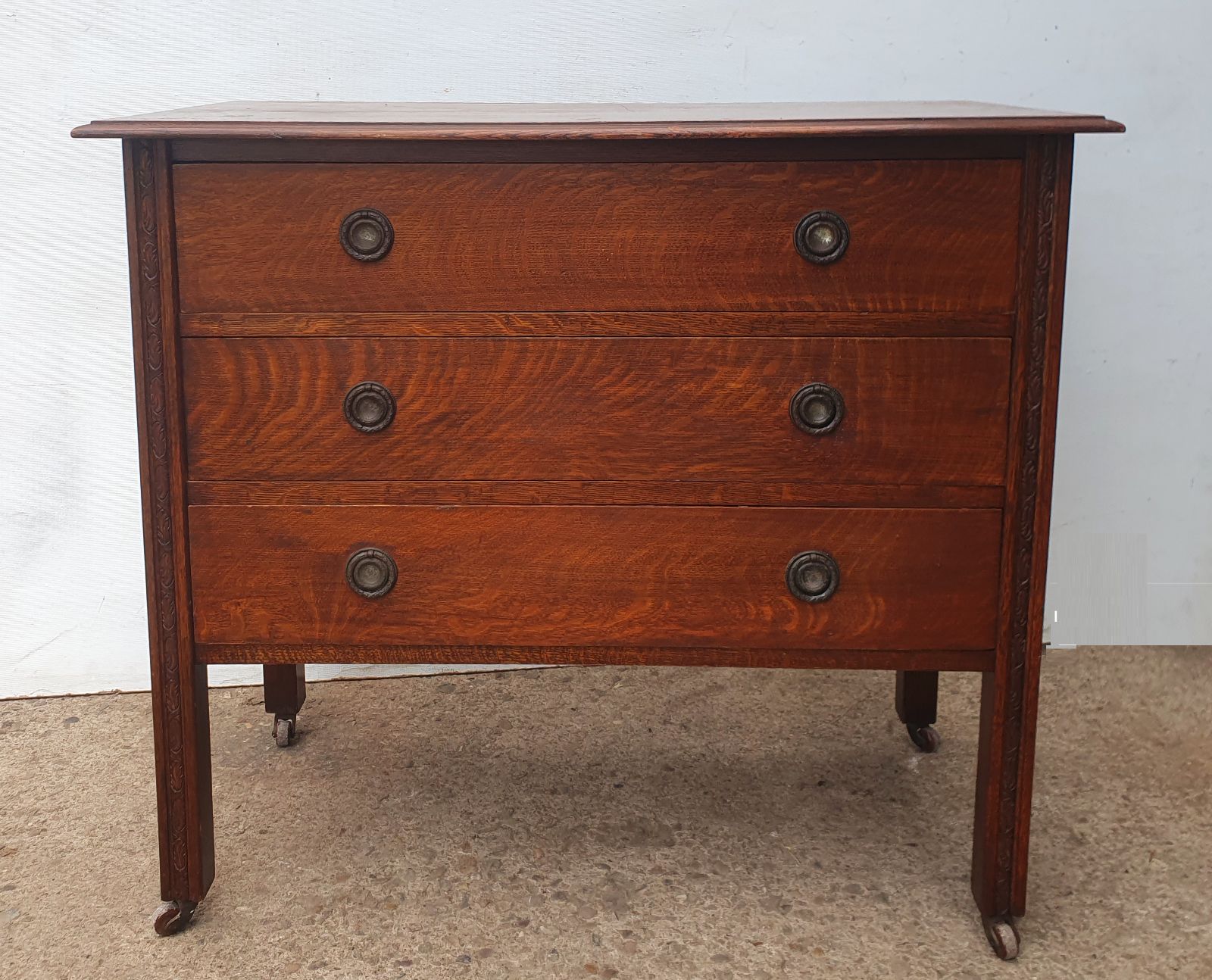Oak Art Deco / Arts And Crafts Chest Of Drawers photo Furniture