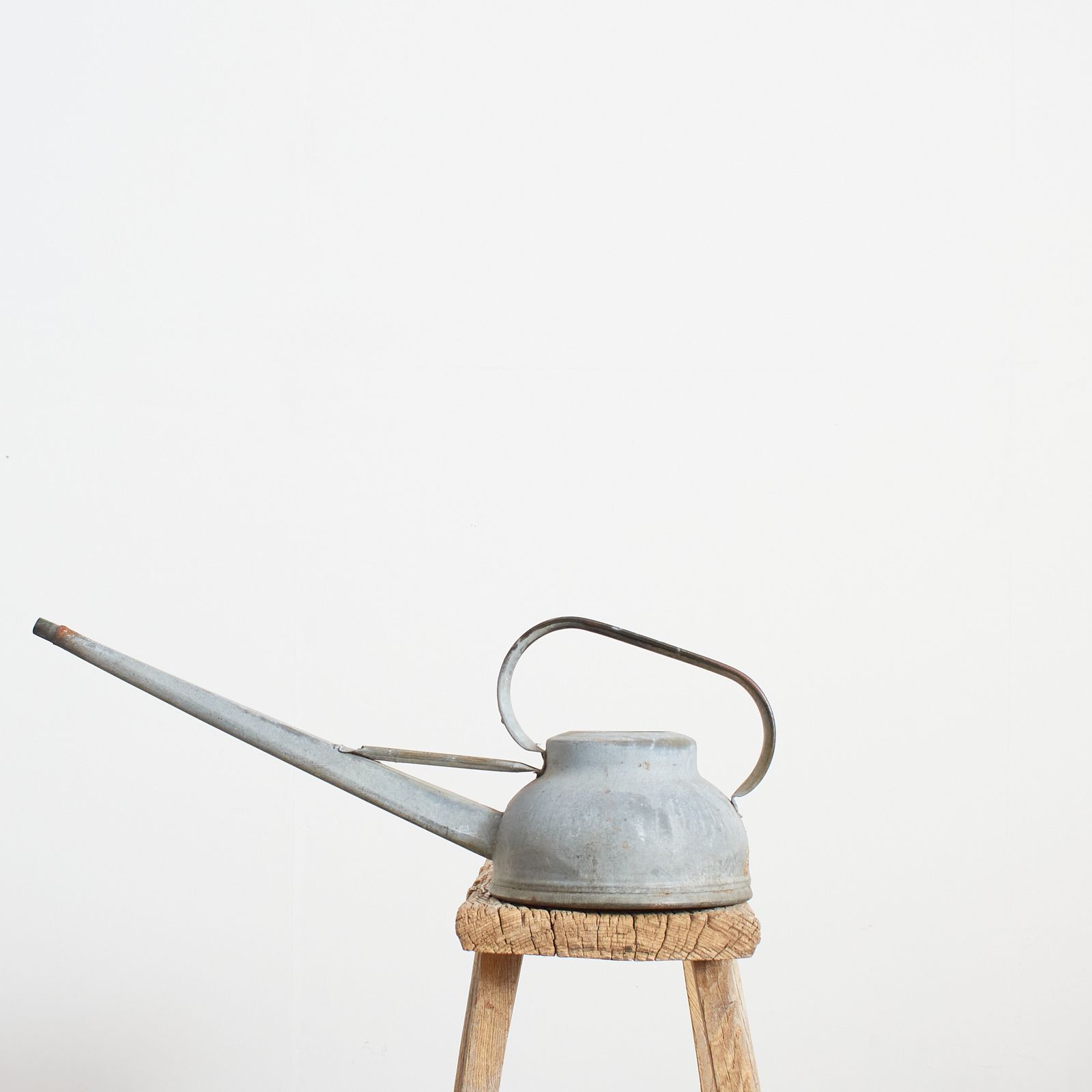 Small Antique Galvanised Long Spout Watering Can