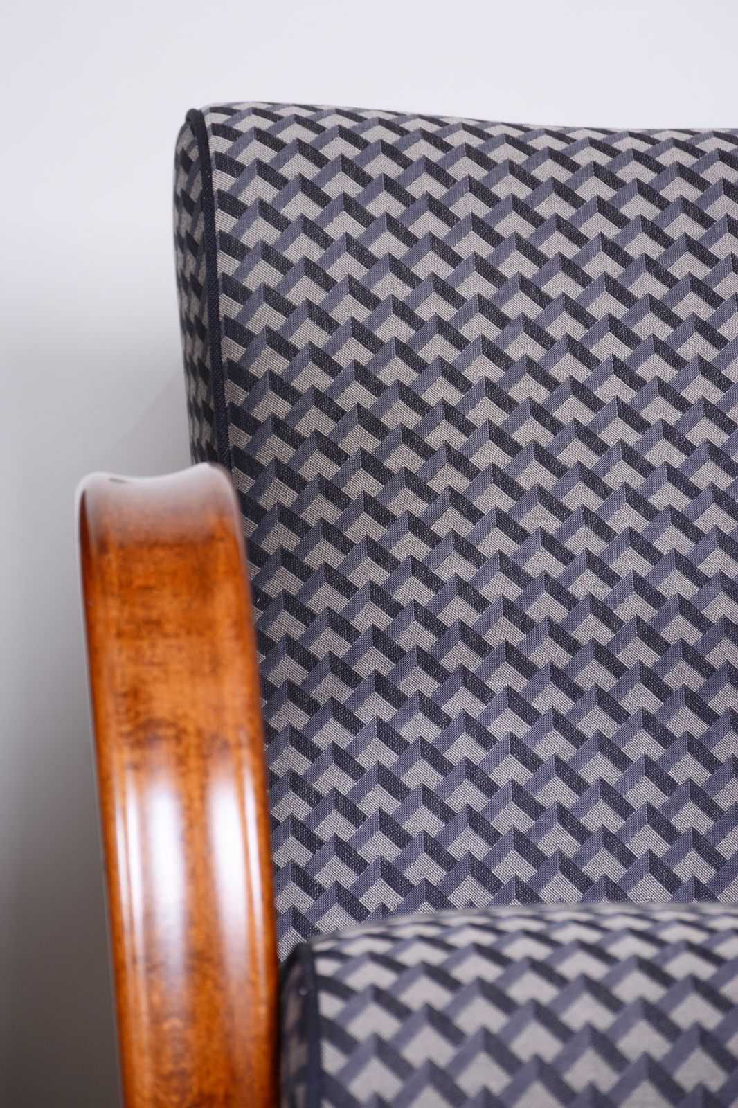 Restored Art Deco Armchair, By J. Halabala For Up Zavody, Beech, Czech, 1930s photo Furniture