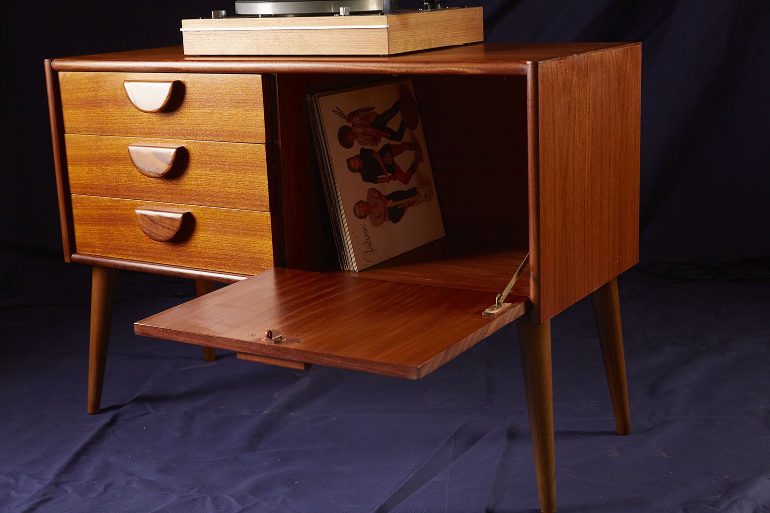 Mid Century 1970s White And Newton Burmese Teak Small Sideboard   – Custom Height Options photo Furniture