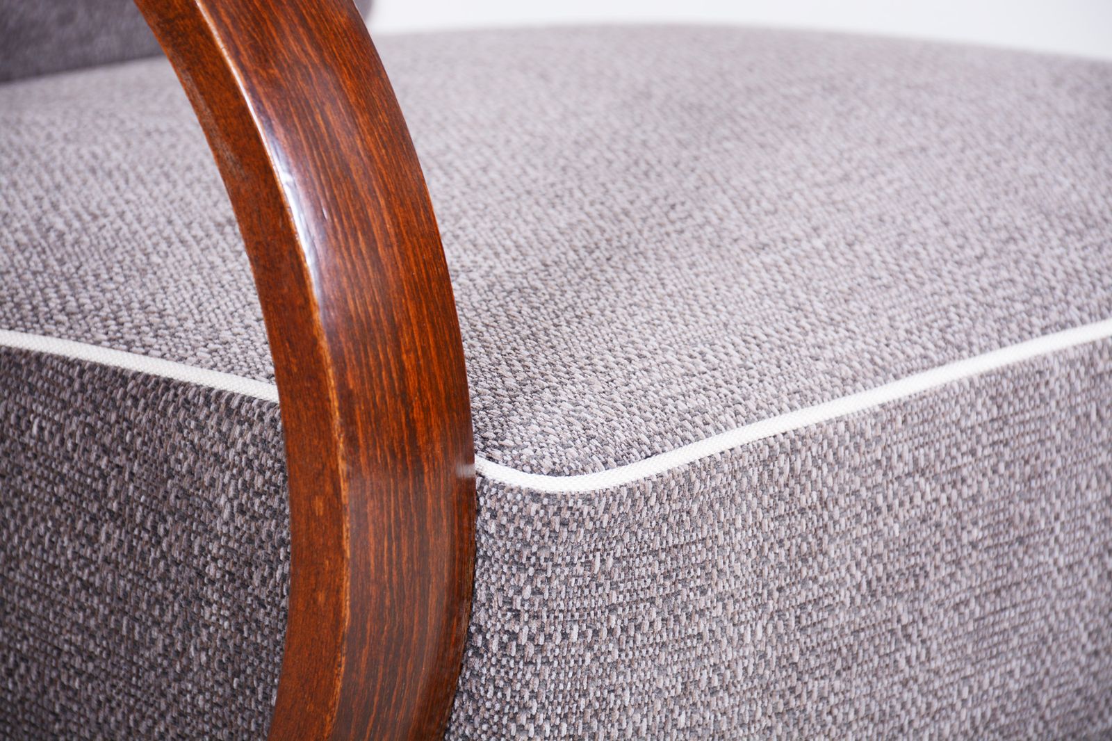 Restored Art Deco Armchair, By J. Halabala For Up Zavody, Beech, Czech, 1930s photo furniture