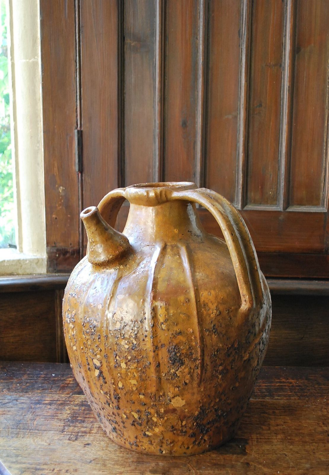 Antique Earthenware Oil Jar, 18th Century And Earlier photo Home Decor