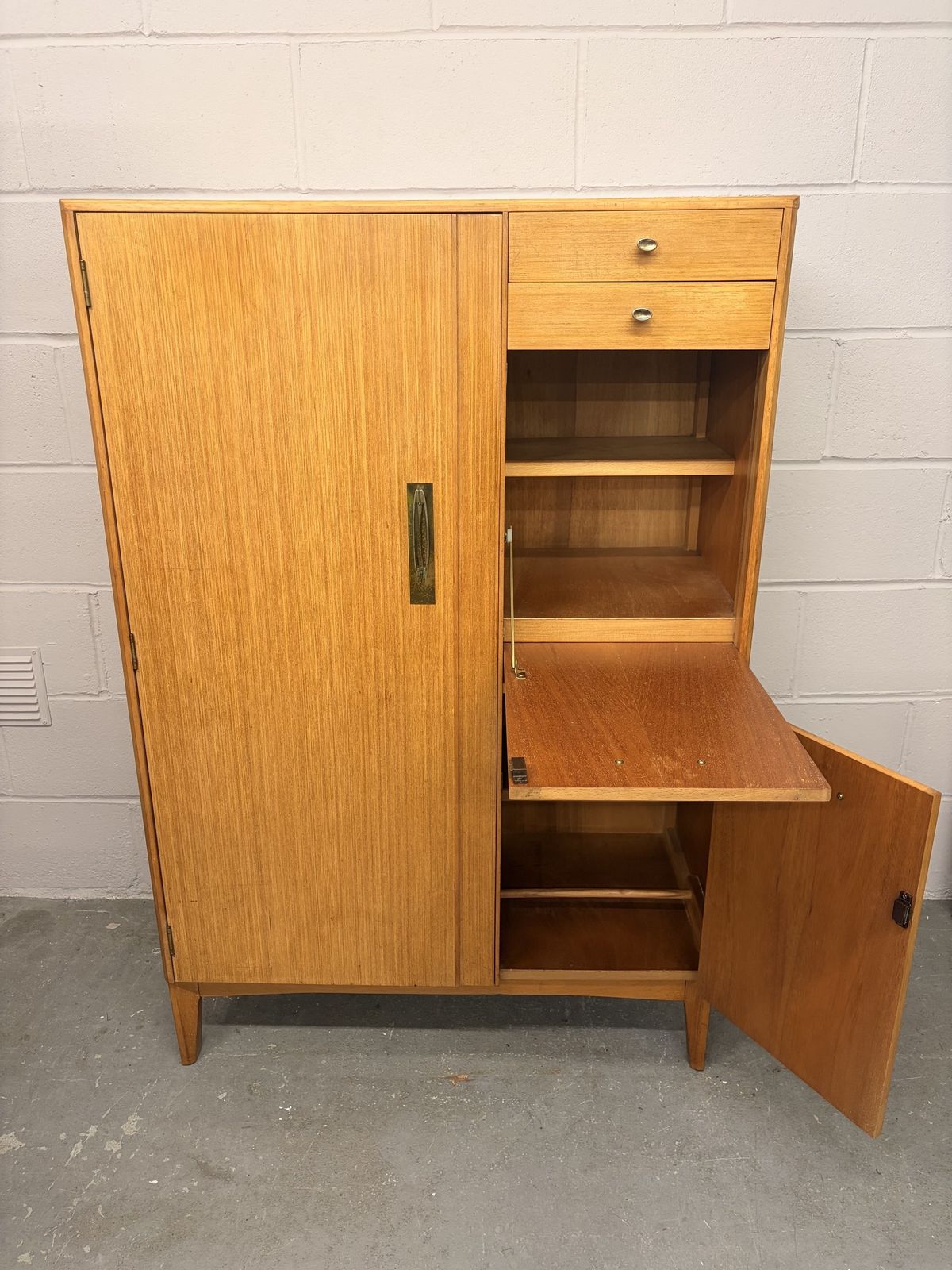 Mid Century Retro Teak Gentleman’s Wardrobe By Remploy photo Furniture
