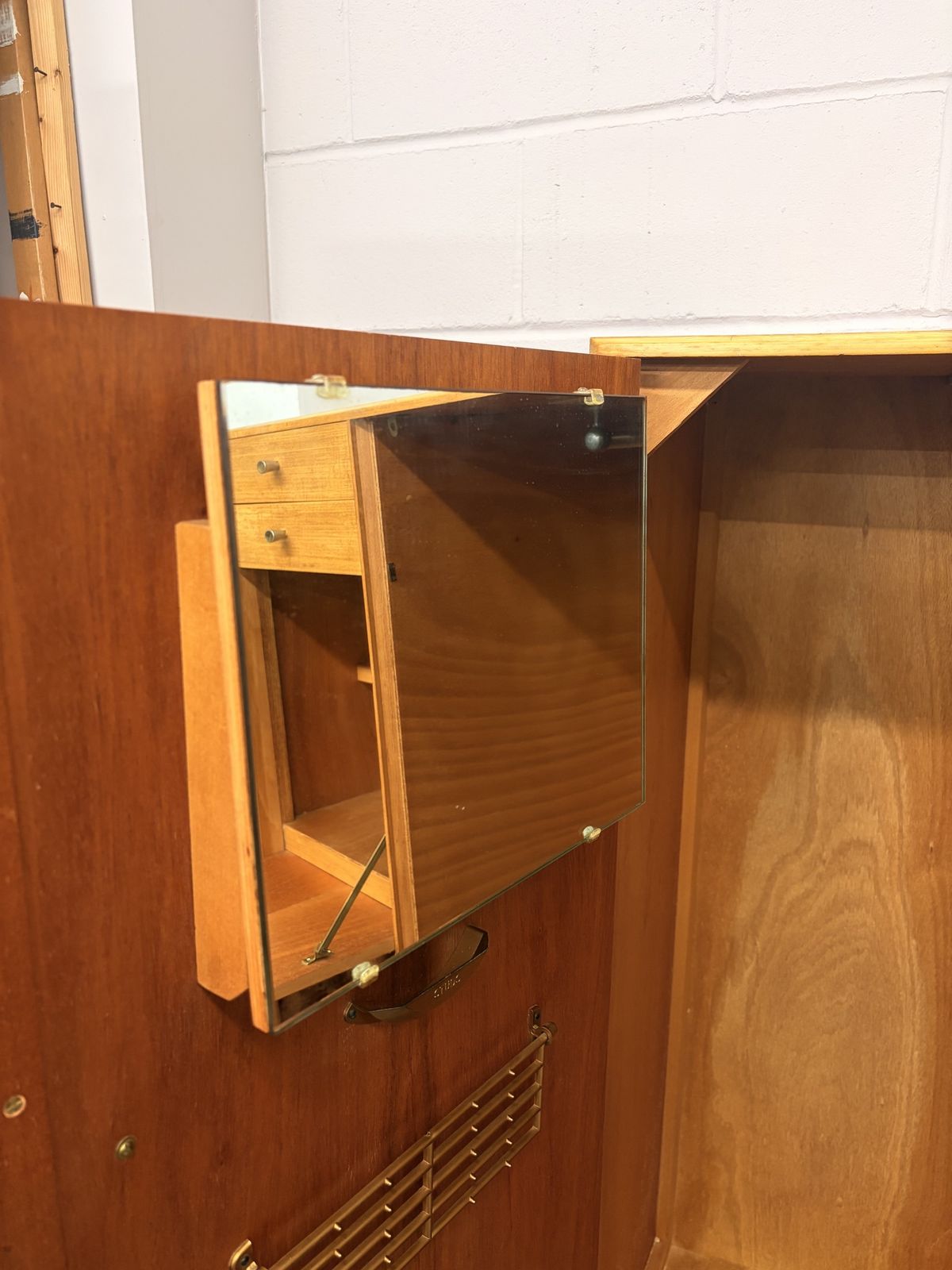 Mid Century Retro Teak Gentleman’s Wardrobe By Remploy photo vinterior