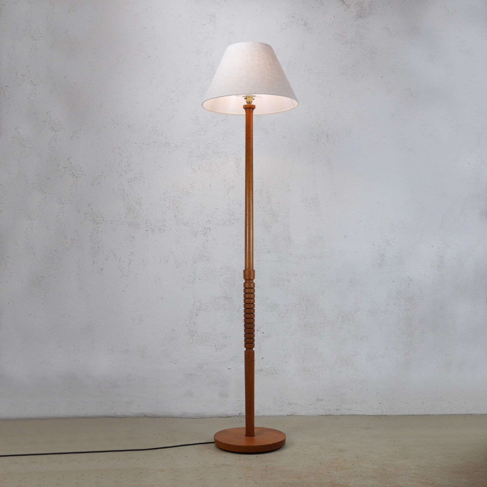 Vintage Mid Century Teak  Standard Floor Shade Retro Danish Shade #103222 photo for sale