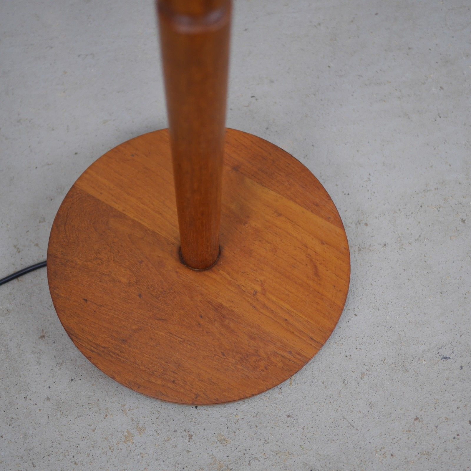 Lighting Vintage Mid Century Teak  Standard Floor Shade Retro Danish Shade #103222 photo