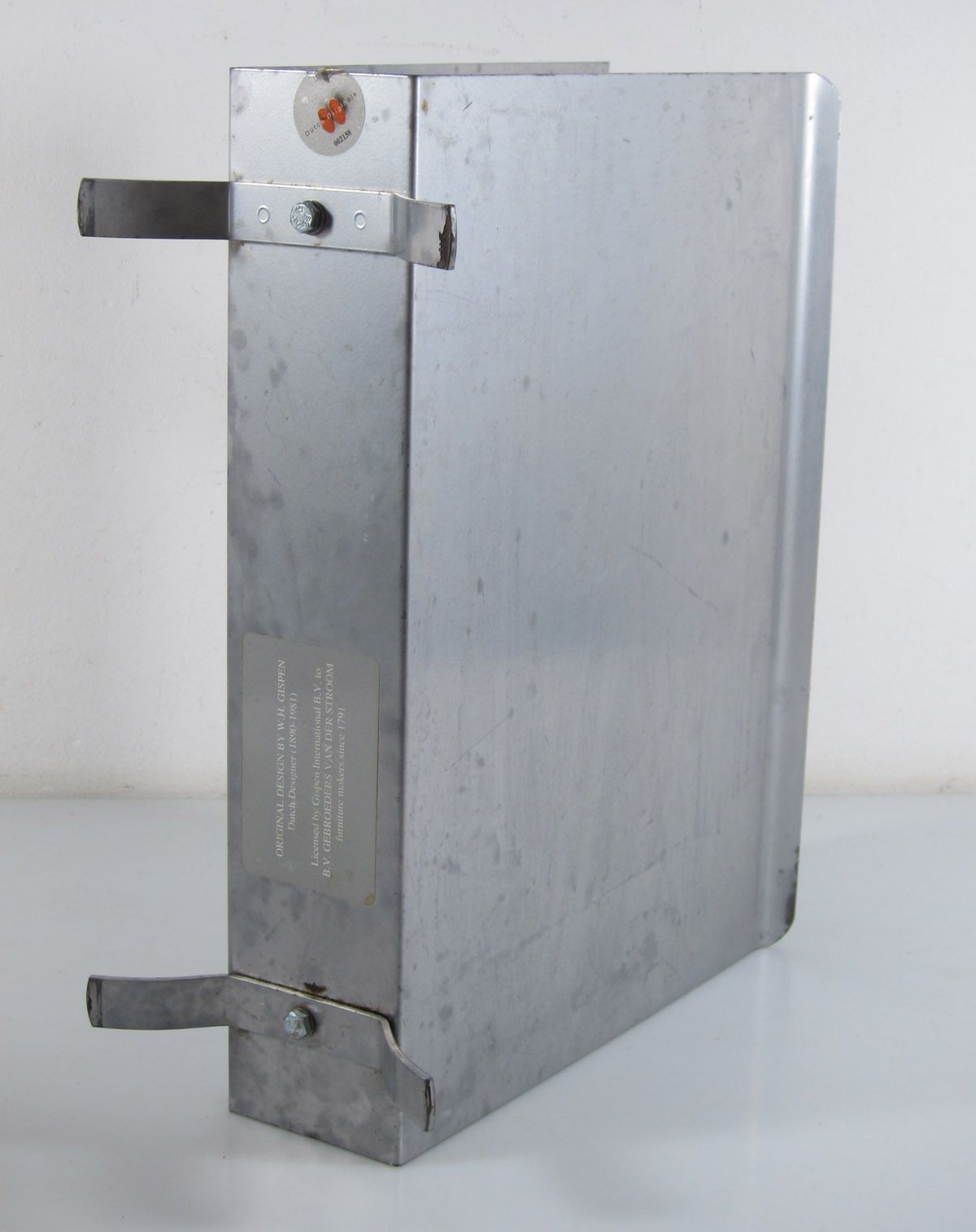 photo for sale Gispen 1022 Metal Magazine & Newspaper Rack 1932 Silver Colour