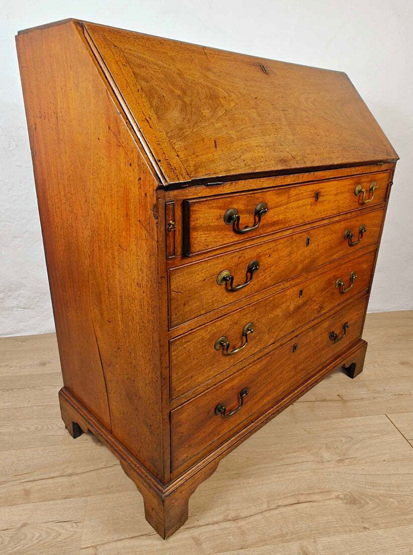 Georgian Writing Bureau Desk Oak 18thc Antique English photo for sale